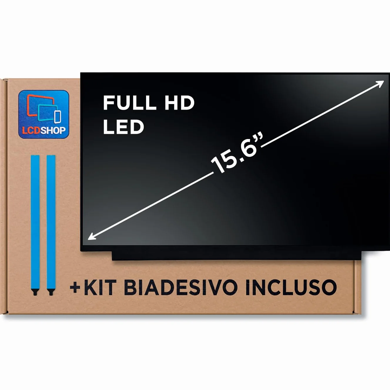 HiQ+ 15.6" Led Compatibile con NT156FHM-N61 V8.0 Full Hd IPS Display Schermo