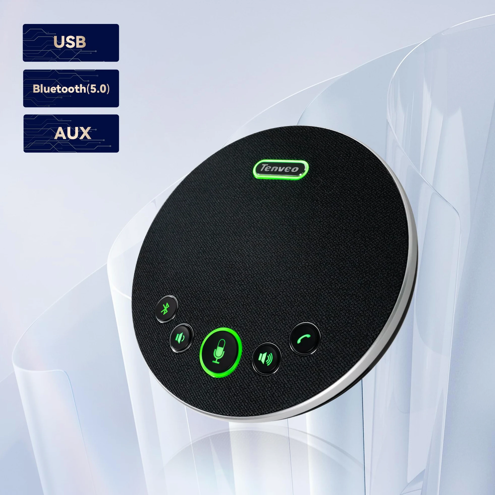 Tenveo 3X Zoom Ottico Sistema di Telecamere per Conferenze con Altoparlante Bluetooth AI Tracking USB3.0/HDMI PTZ Camera 1080P 60FPS Videoconferenza per Riunioni Chiesa Medicina Teams Zoom OBS