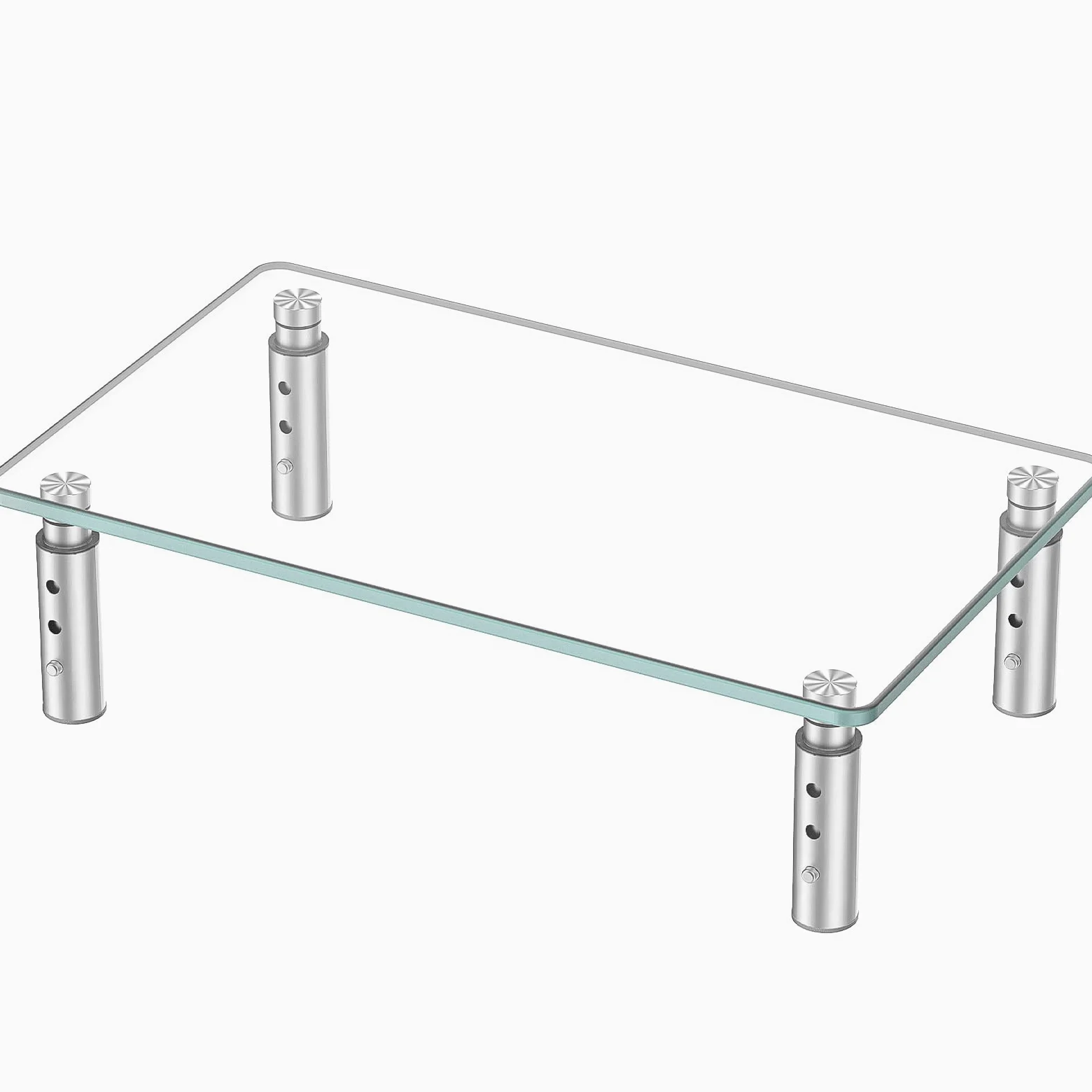 HEMUDU Supporto per monitor -3 altezza regolabile Monitor Riser, supporto per monitor computer, organizzatore da tavolo, supporto per monitor per PC, computer, computer portatile trasparente