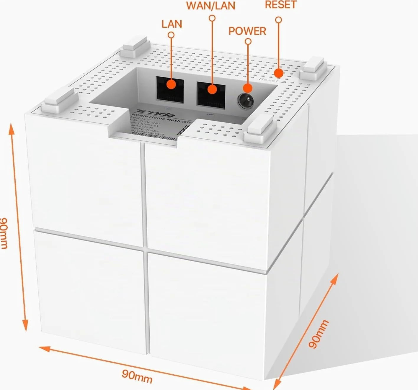 Tenda Nova MW6 WiFi Mesh, Dual Band AC1200 con Copertura Fino a 2-4 camere da letto, 2 Porte Gigabit Ethernet, Modalità Router e Access Point, Parental Control, Confezione da 2 Pezzi