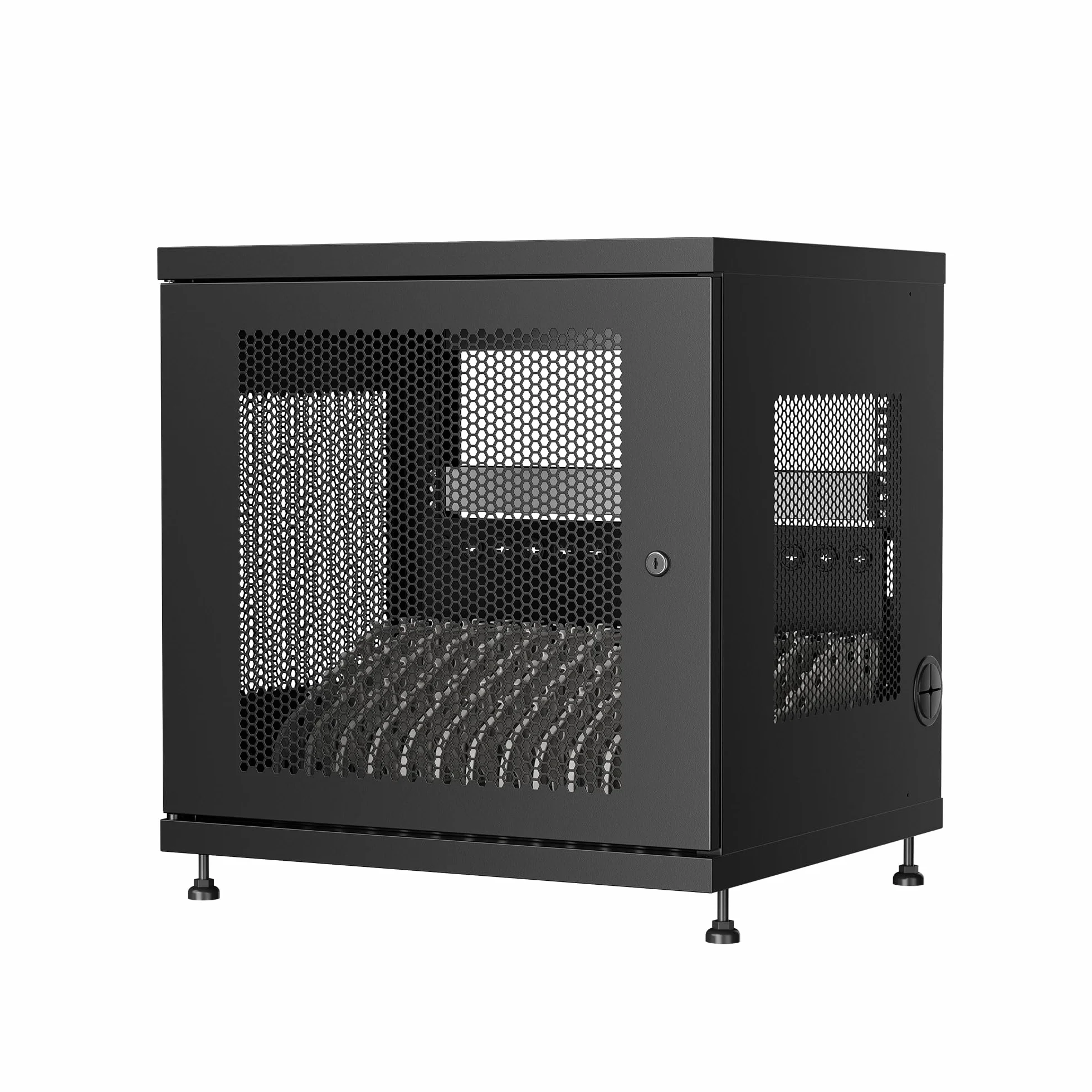 Ewent Armadio di Ricarica da 14 Slot, Armadietto di Ricarica per Telefono Cellulare, Tablet e Notebook, Cassaforte a Chiave in Acciaio Nero, Stazione di Ricarica con 2 Multiprese a 8 prese