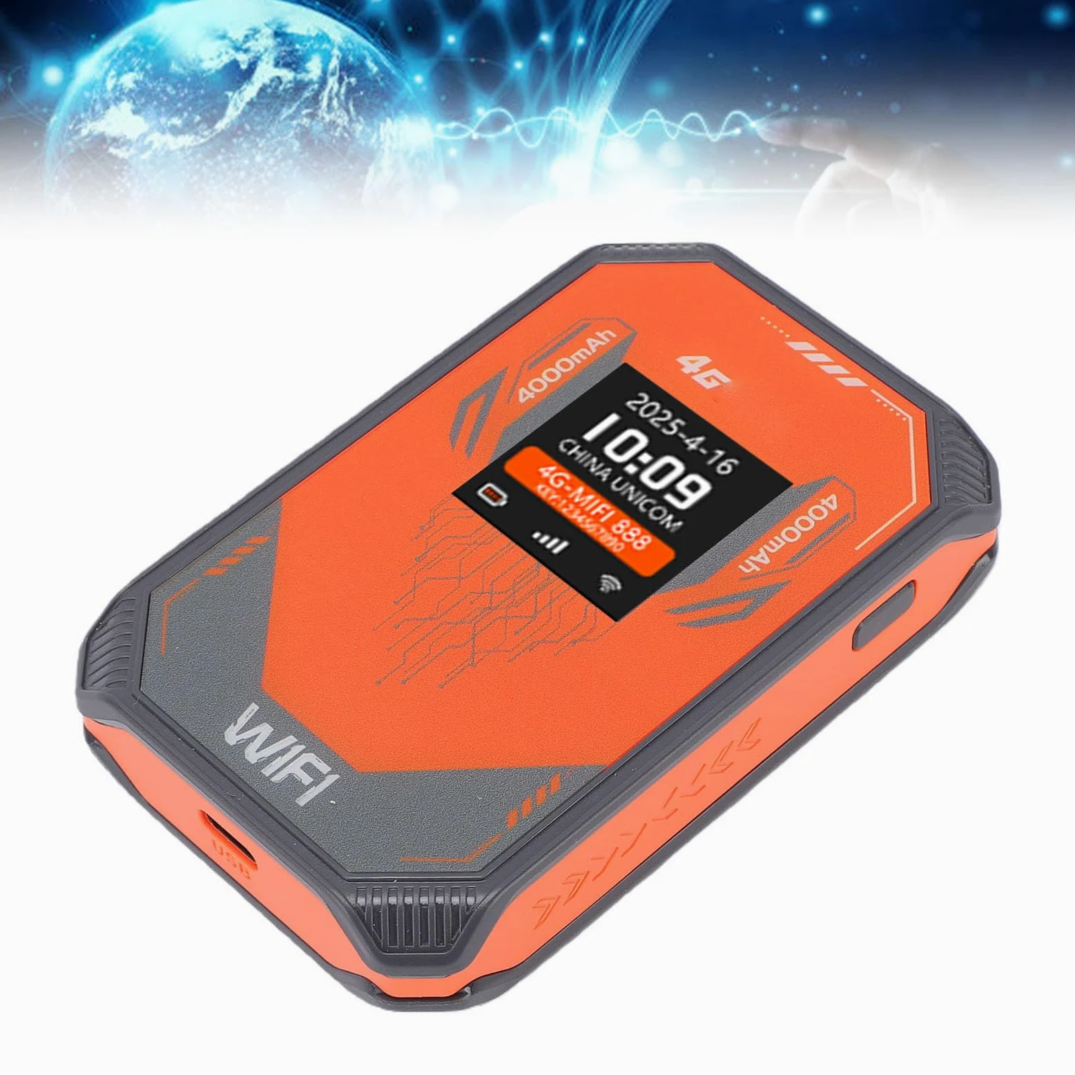 Router WiFi Mobile, Router Portatile ABS con Slot SIM 4G LTE, LCD