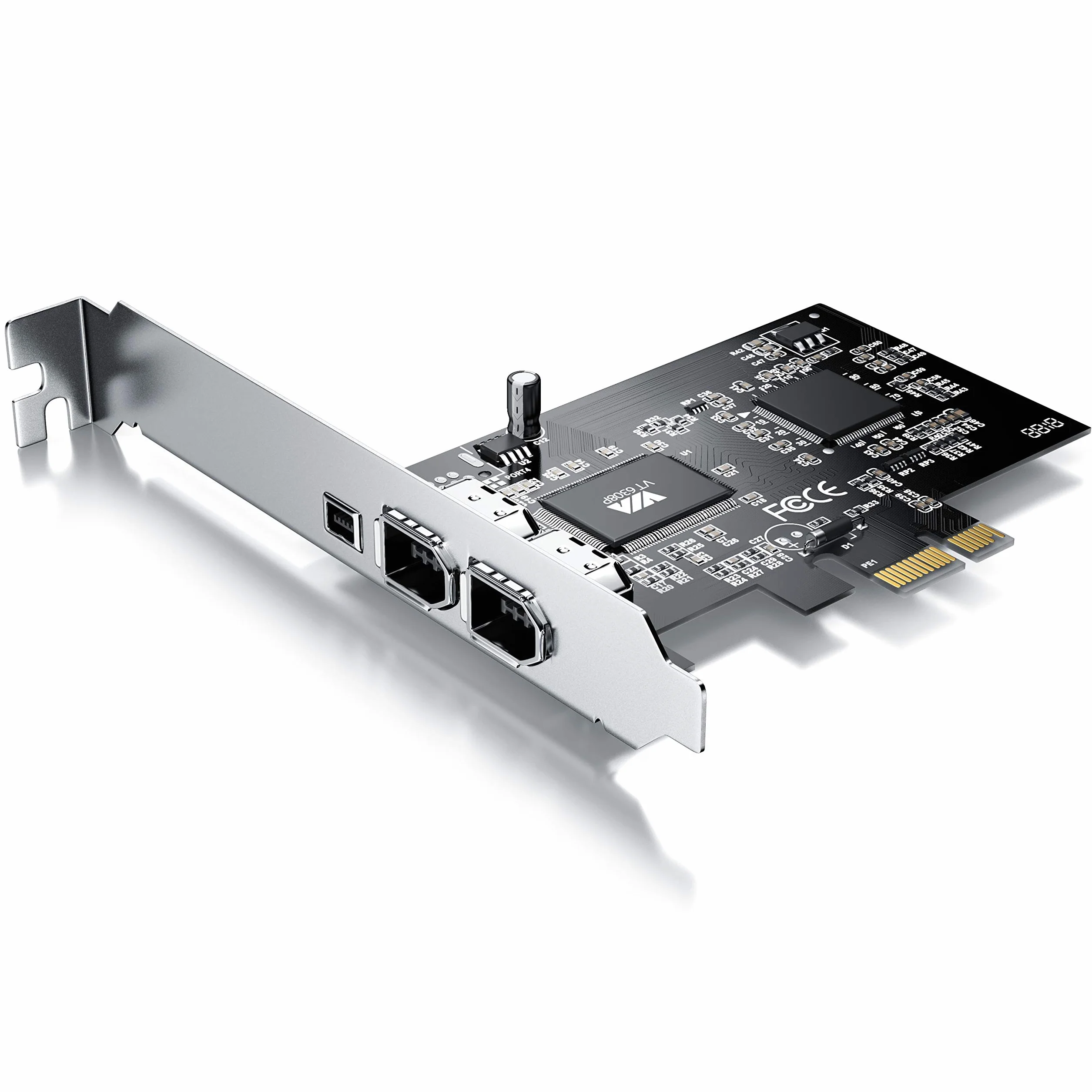 CSL - Scheda di espansione PCIe Firewire Card - PCI-E - 3 connettori - PCIe 1394a 1394a 1394b - Scheda Controller - 2 x 6 Pin e 1 x 4 Pin per PC Desktop