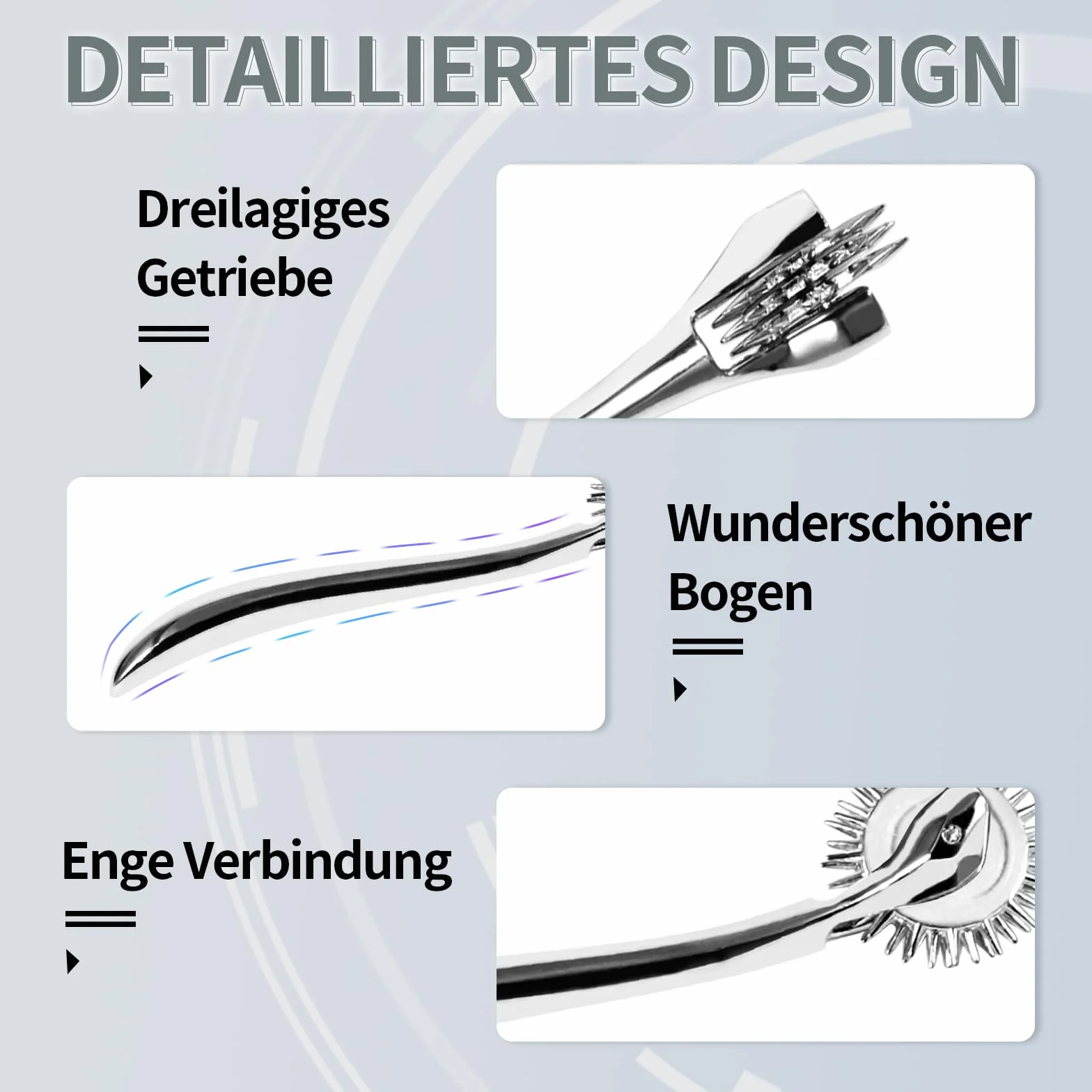 Wartenberg Pin Wheel Sex Toy BDSM acciaio inox massaggi Nerve Wheel Silver