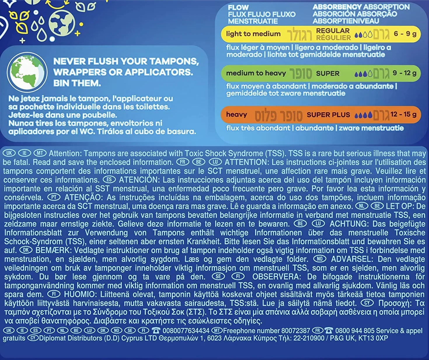 Tampax Super Plus - Assorbenti con applicatore in cartone, 20 tamponi