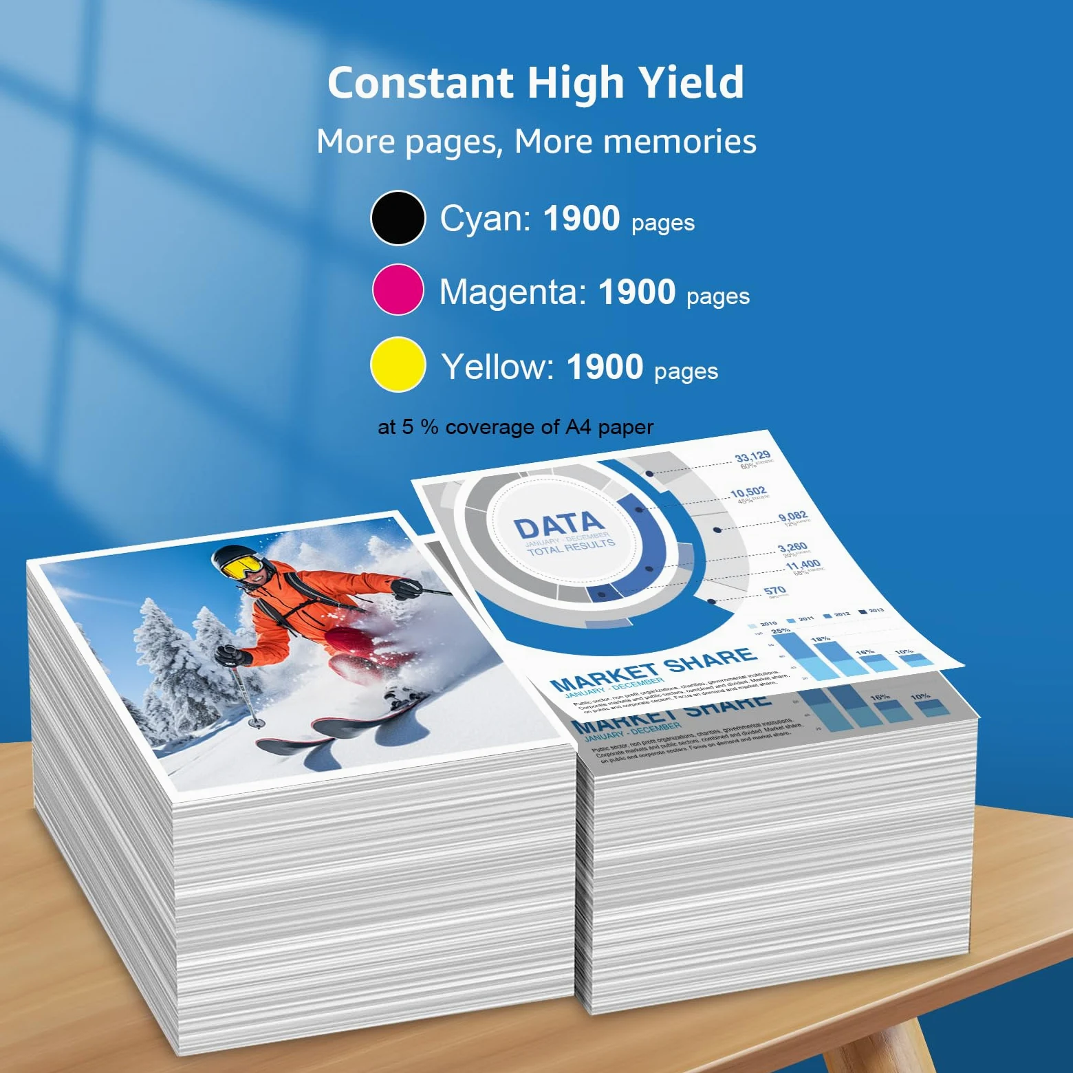 407XL 407 XL cartucce a colori compatibili con cartucce Eps 407 407XL per Workforce Pro WF-4745DTWF WF-4745 WF4745 (2 ciano, 2 magenta, 2 giallo)