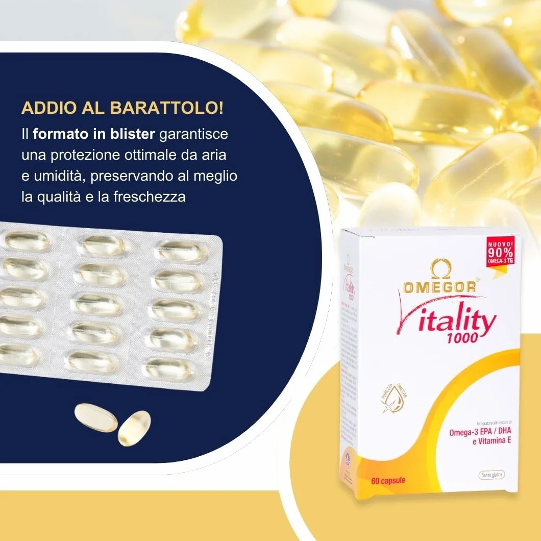 Omega 3 IFOS 5 Stelle 60 cps Olio di Pesce 1000mg Ricco di EPA DHA