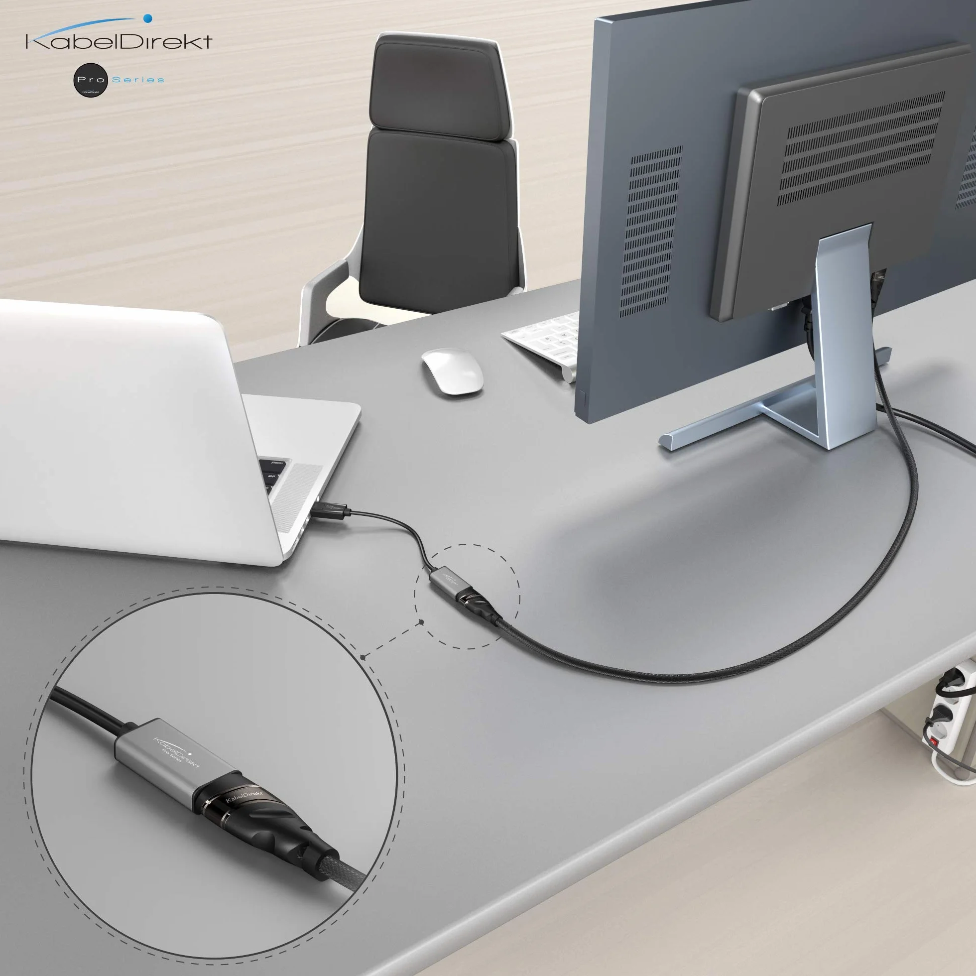 KabelDirekt – DisplayPort per adattatore HDMI – 0,15 m – (4K/60 Hz, contatti dorati 24k, adatto a tutte le schede grafiche con uscita DP)