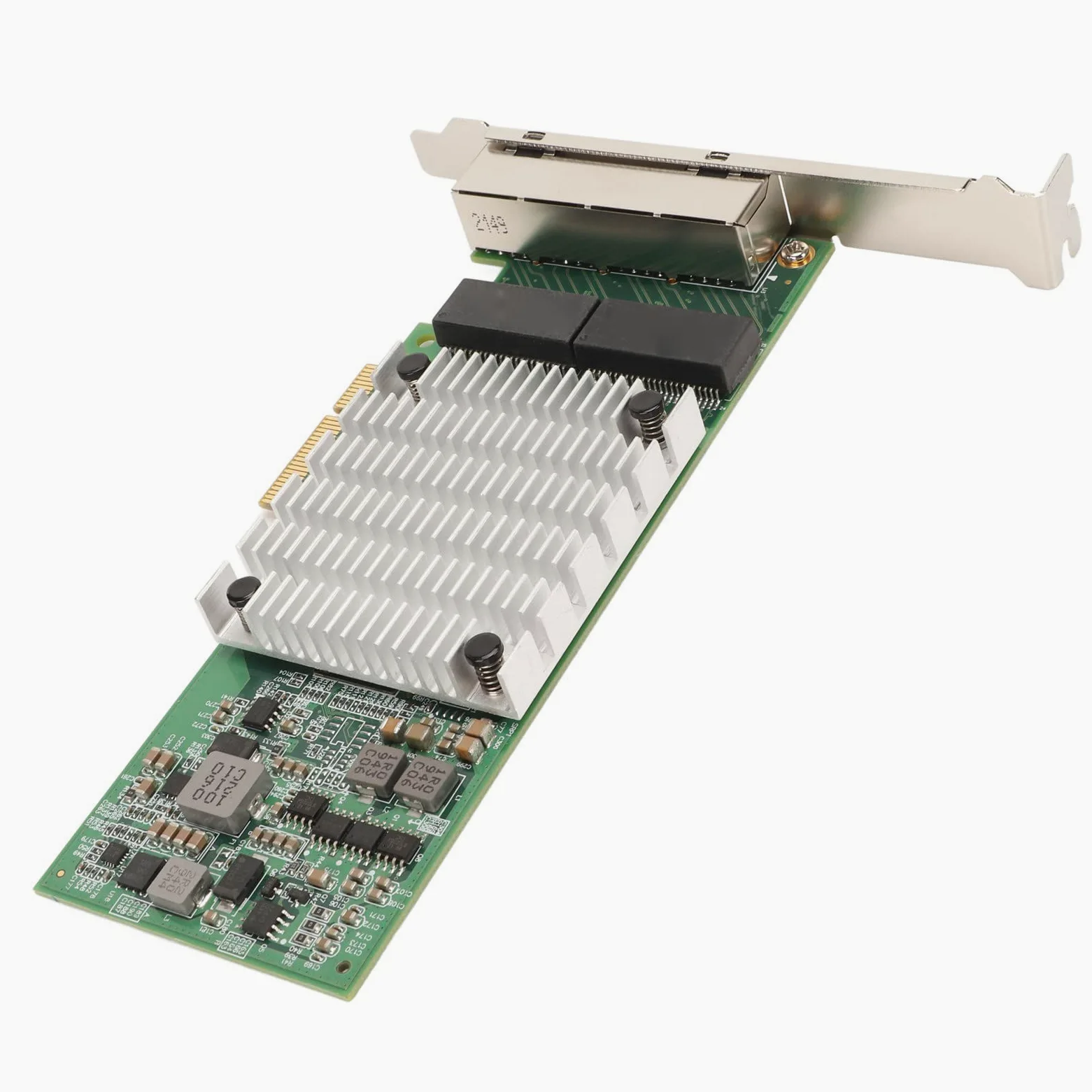 Scheda di Rete per Computer Desktop, Scheda WiFi PCIEx4 4 Porte Gigabit per Chip I350, Grande Dissipatore di Calore Scheda Ethernet Interfaccia RJ45 per Computer Desktop