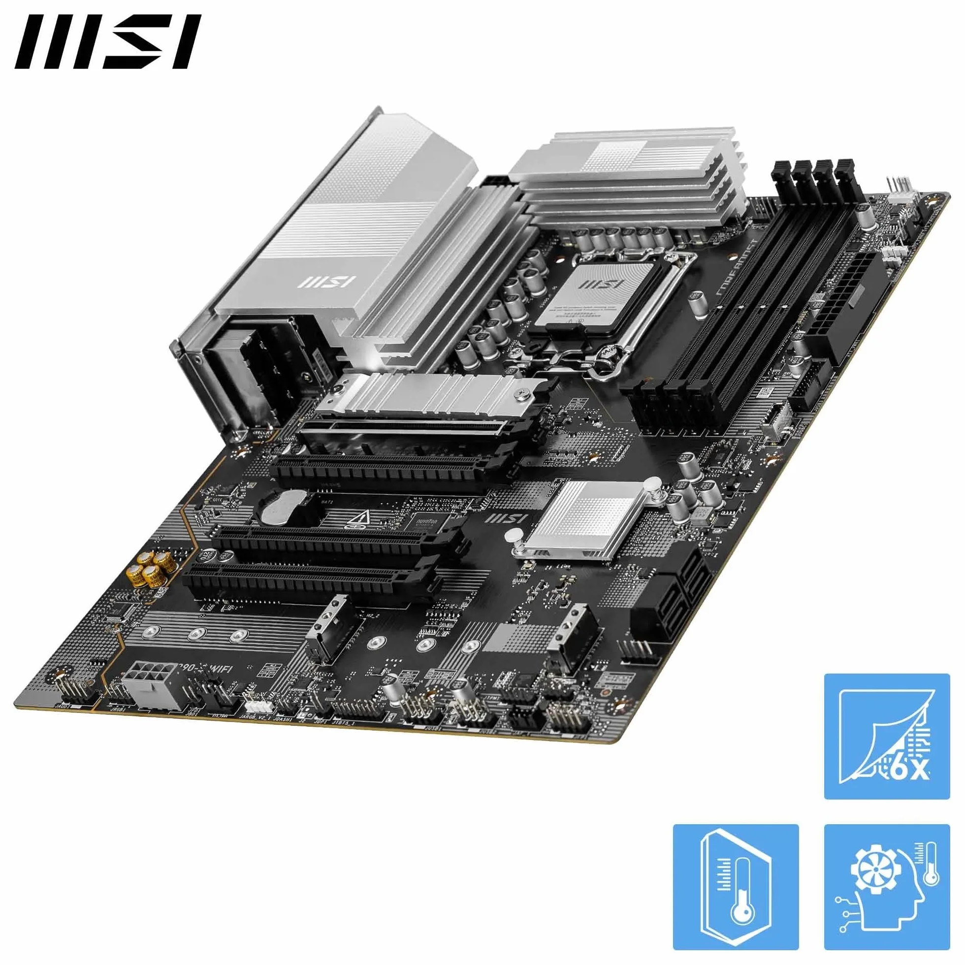 MSI PRO Z890-S WIFI Scheda Madre, ATX - Supporta i processori Intel Core Ultra (Serie 2), LGA 1851 - Memory Boost DDR5 (8600+ MT/s OC), PCIe 5.0 x16 e 4.0 x16, M.2 Gen5, Wi-Fi 7, LAN 2.5G
