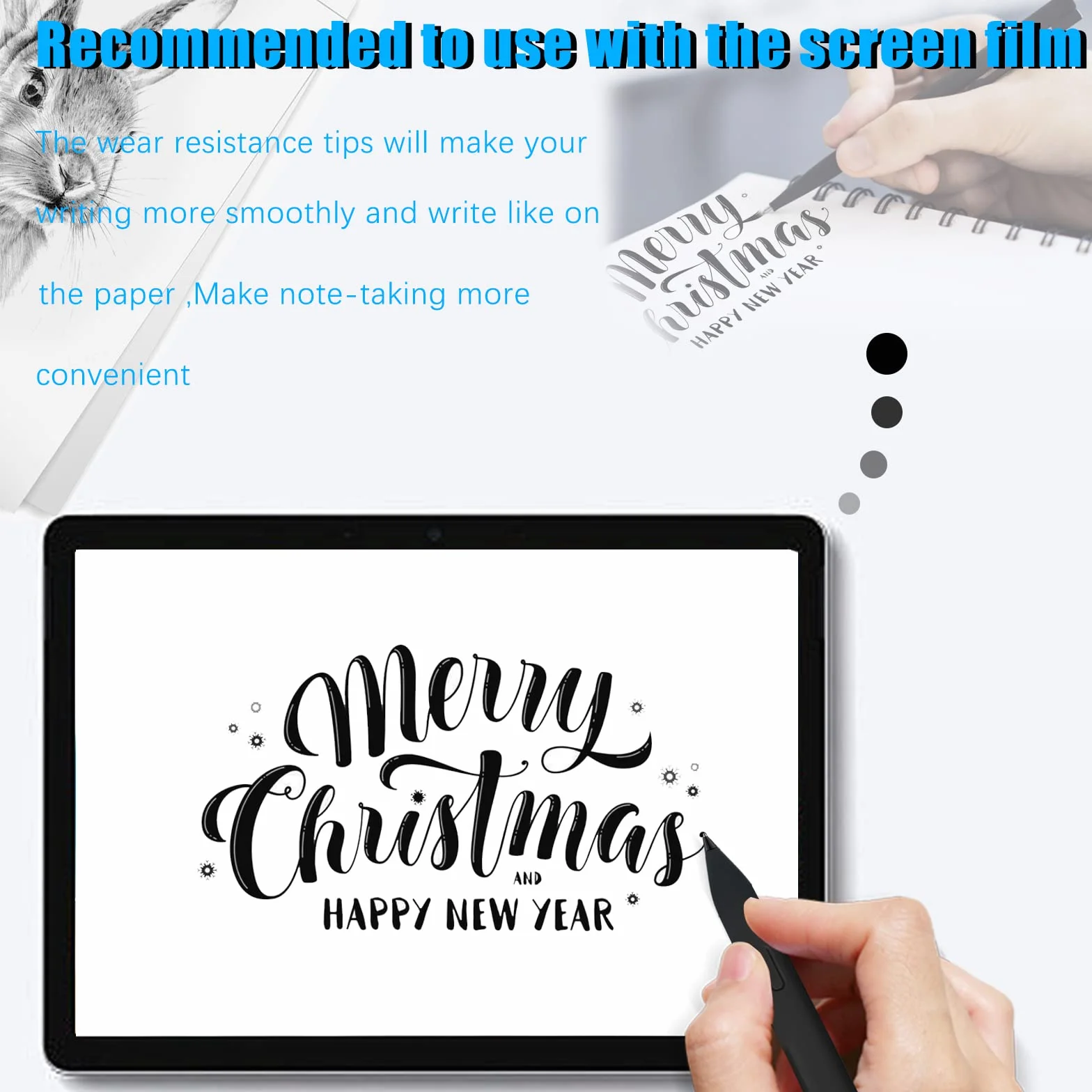 Penna sottile in acciaio inossidabile, 2 punte di ricambio, confezione da 2 compatibili con Microsoft Surface Slim Pen 2