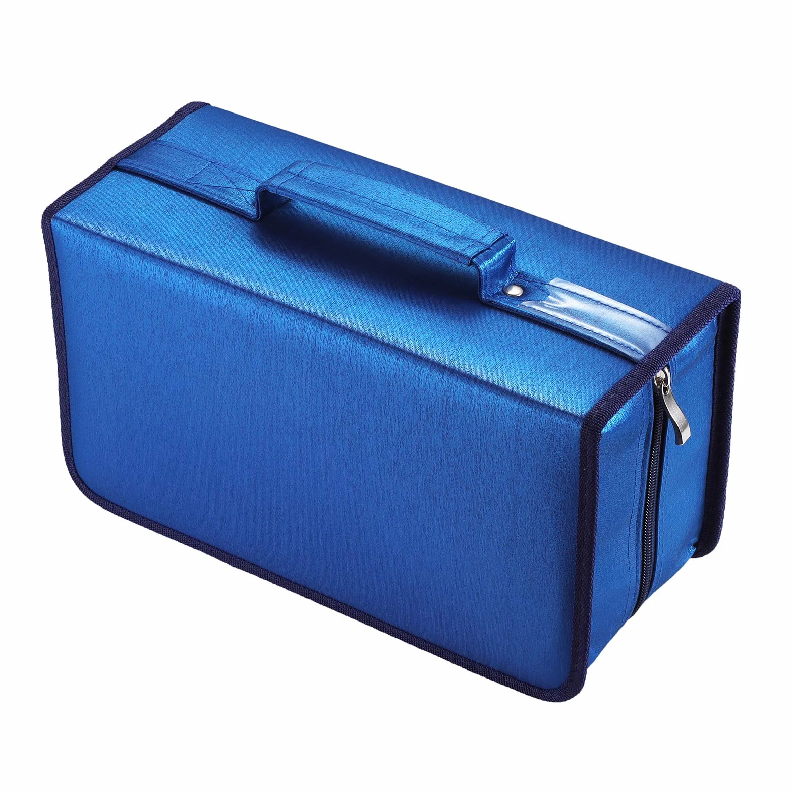 alavisxf xx Porta CD Custodia, Nylon da 160 Capacità Porta CD Borsa Custodia CD Auto Protettiva Portafoglio Organizer (Blu, 160 Capacità)