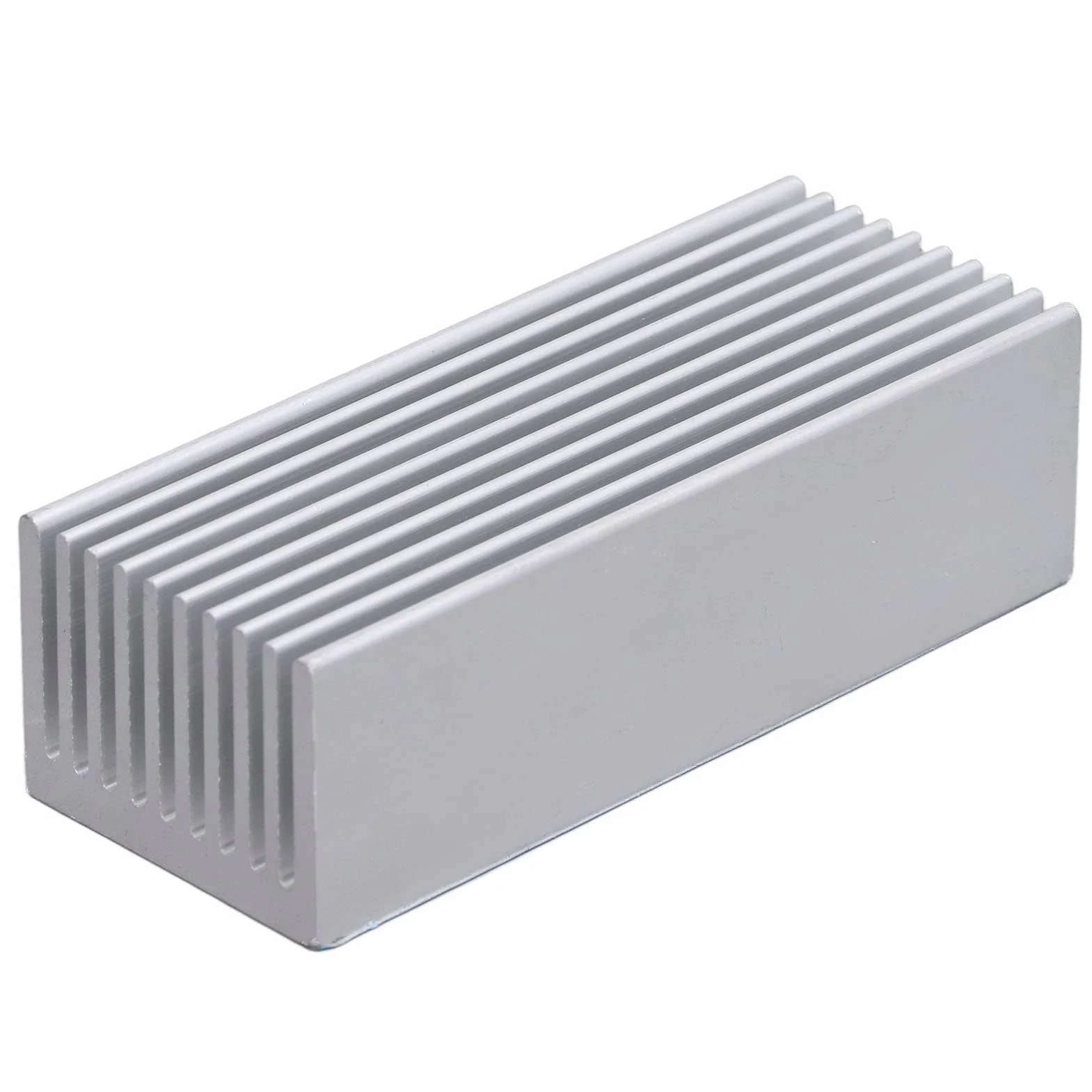 Radiatore di Raffreddamento a Dissipazione di Calore in Alluminio 2 Pezzi per Scheda di Alimentazione della CPU 100x40x30mm(With thermal conductive adhesive)