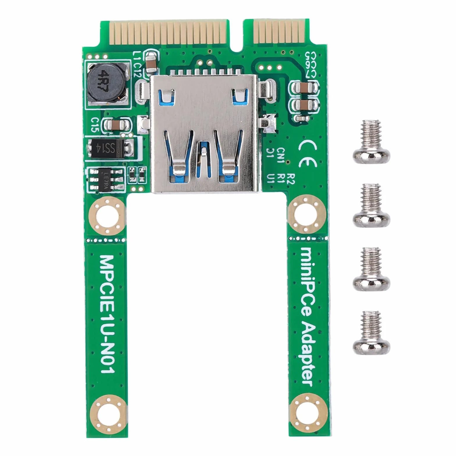 Bewinner Mini Scheda di Espansione PCI-E, Adattatore per Scheda di Conversione MSATA a USB per XP/Vista Convertitore USB MPCI-E