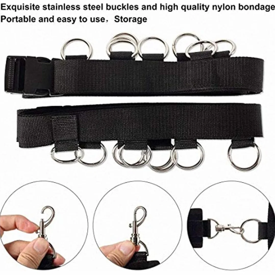 BDSM Corda Dritta in Nylon Nero