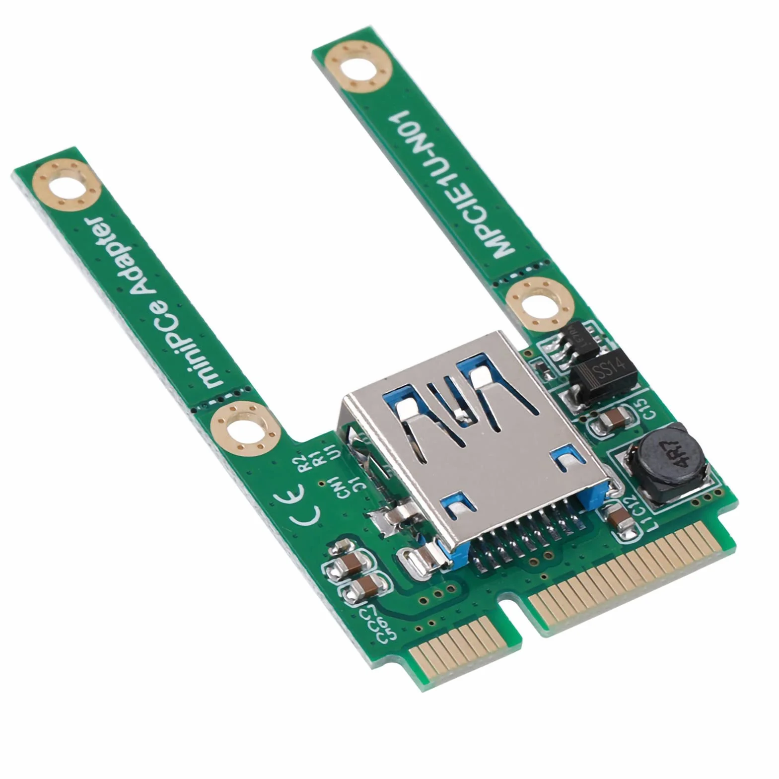 Bewinner Mini Scheda di Espansione PCI-E, Adattatore per Scheda di Conversione MSATA a USB per XP/Vista Convertitore USB MPCI-E