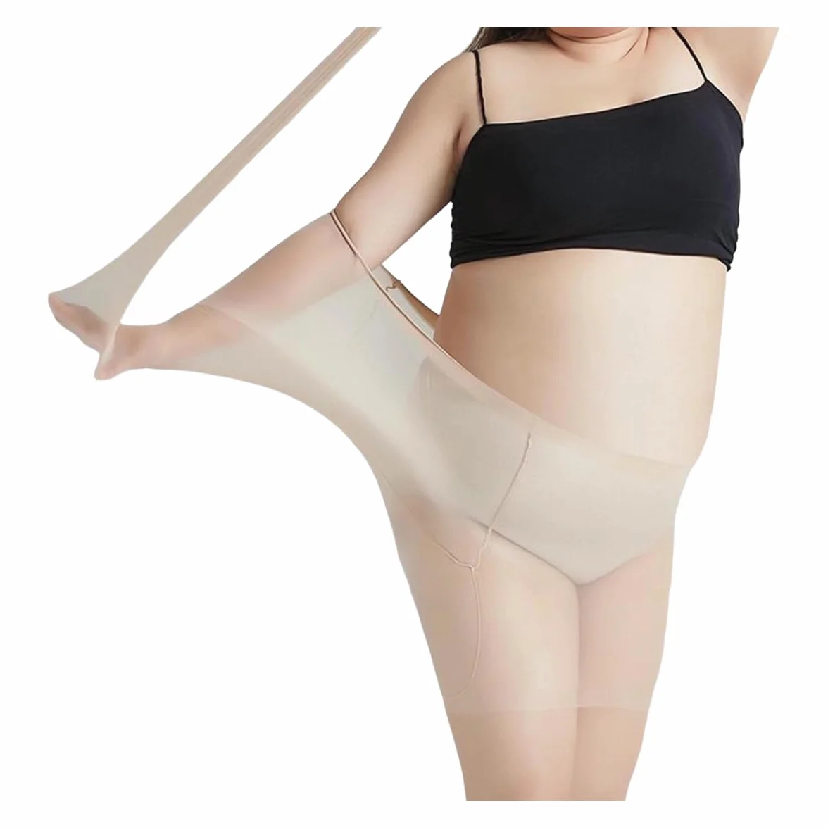 Calze da Donna Magiche Gamba Nuda Ultra-Sottile Pantyhose Anti-snaging Marrone 65-110 kg