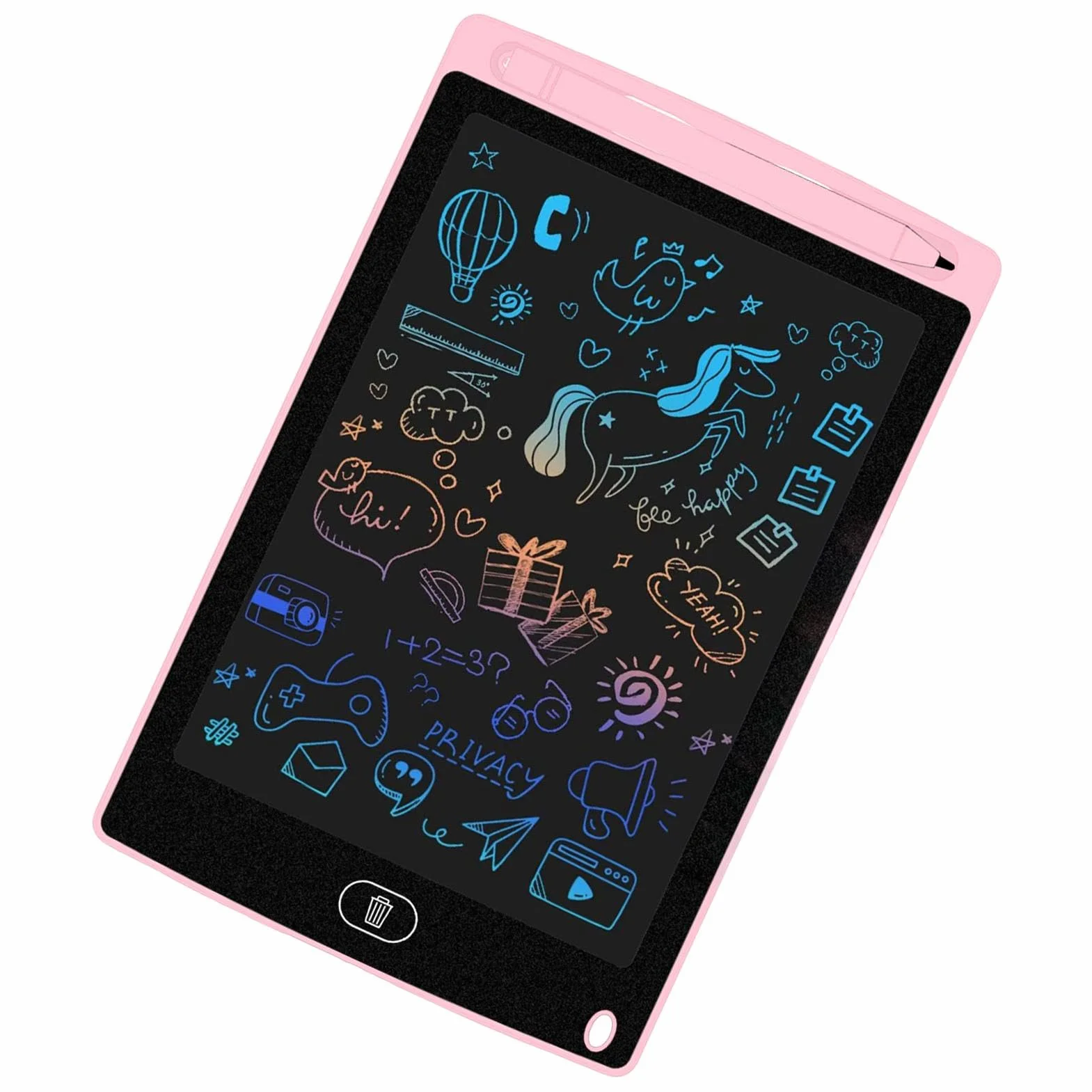 Tavoletta grafica LCD 8,5 pollici per bambini | Tablet educativo da disegno colorato
