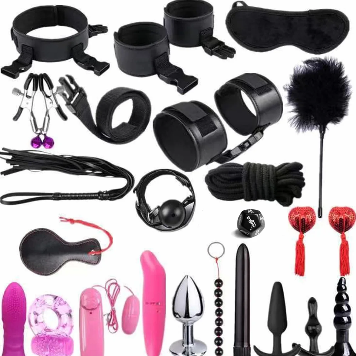 Bondage Set SM Sex Restraints 26 Pieces Fetish Leather Sex Toys