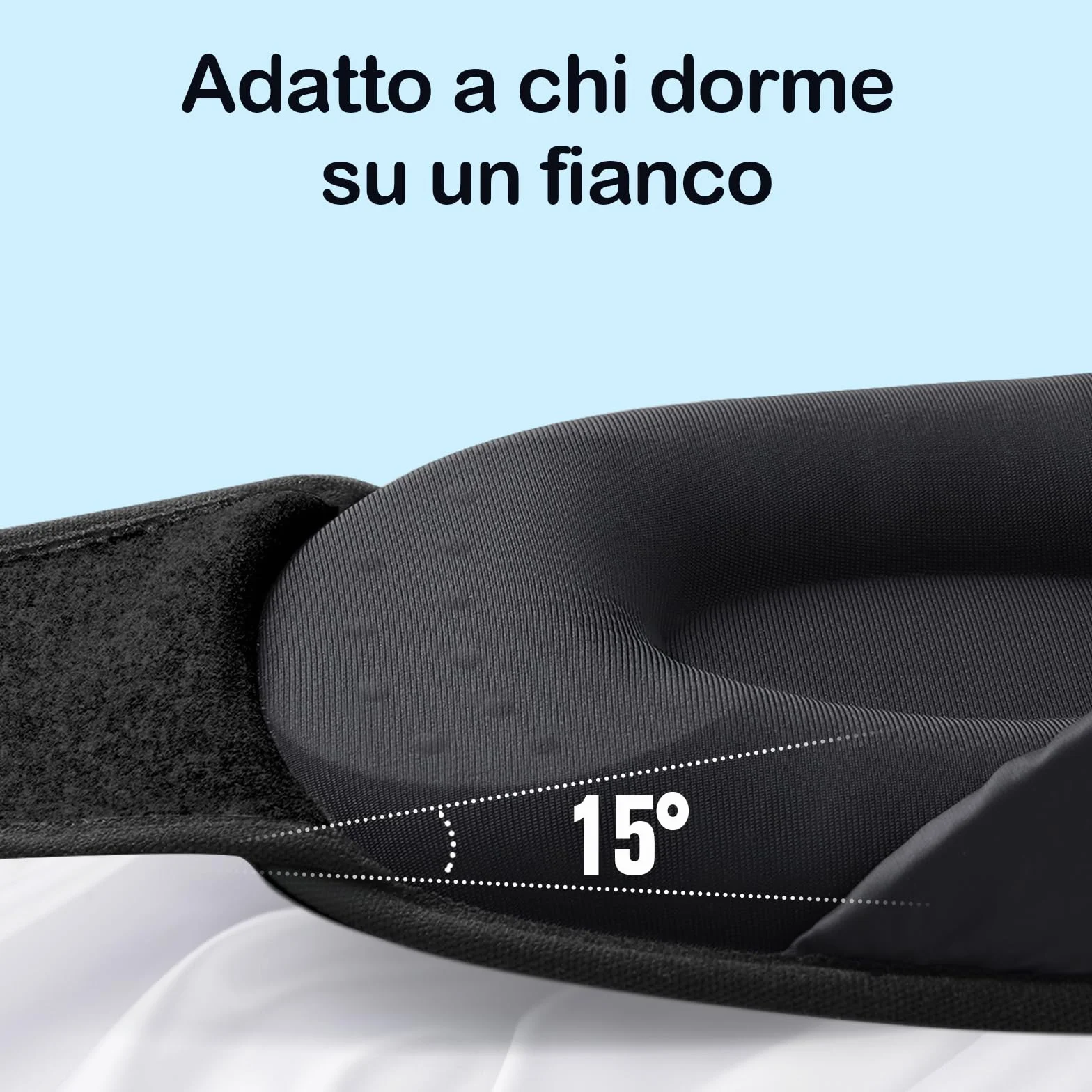 INNELO Mascherina per Dormire in Cotone 3D per Occhi, Protezione Orecchie, Ultra Morbida, Maschera Notte Uomo Donna, Nero