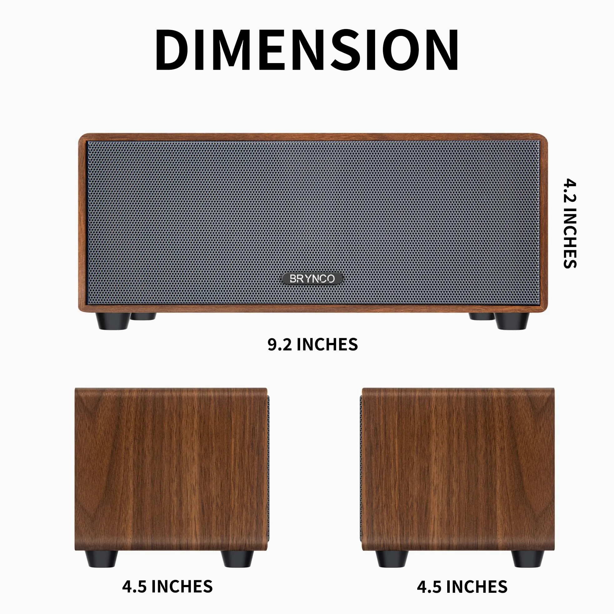Altoparlanti cablati per computer desktop e laptop, alimentati tramite USB con jack audio da 3,5 mm, bassi ricchi e suono chiaro, per casa, ufficio, gioco (marrone elegante)