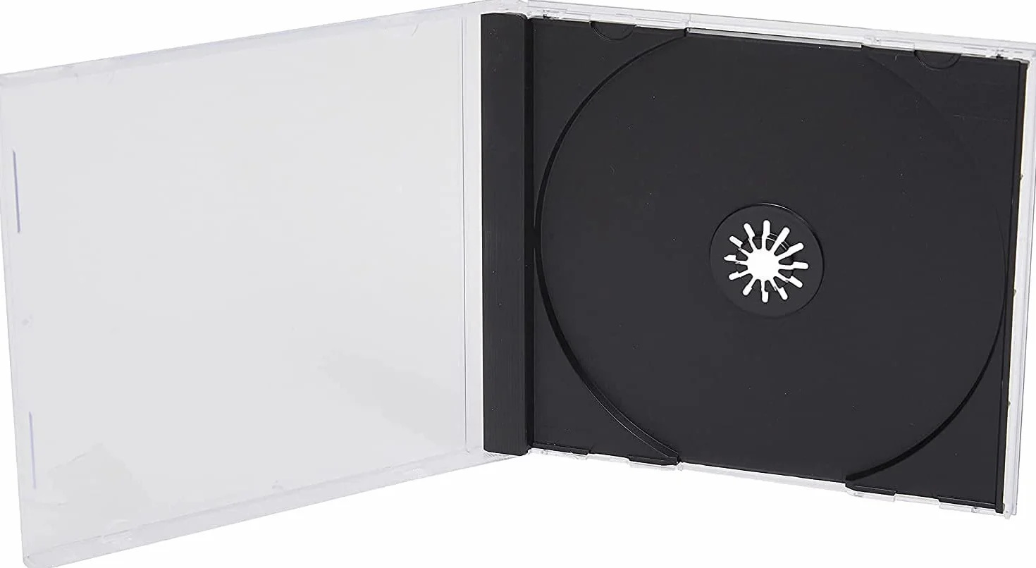 Porta CD/DVD Q-Connect Jewel case standard sp. 10 mm nero/trasparente conf. 10 pezzi - KF02209