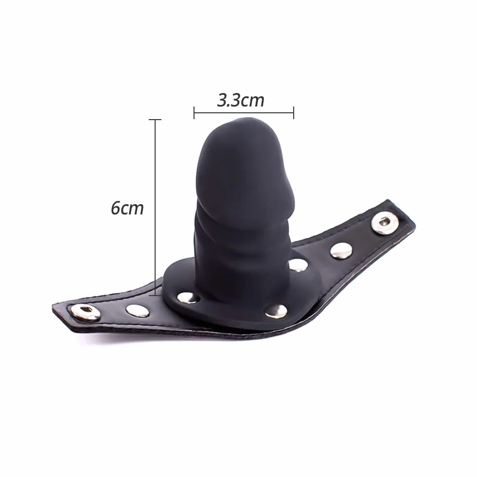 SM Maschera bondage in pelle regolabile con cappuccio e bavaglio per schiavi