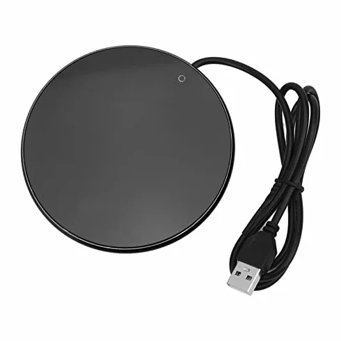 lyrlody Scaldatazze USB con Controllo Touch, Base Riscaldante Ø10,3 cm, Temperatura Costante per Tazze e Bicchieri