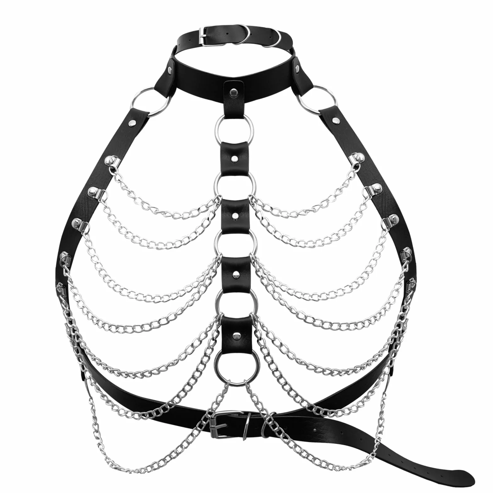 Reggiseno in pelle Cinghia Body Punk Gothic Halloween Accessori
