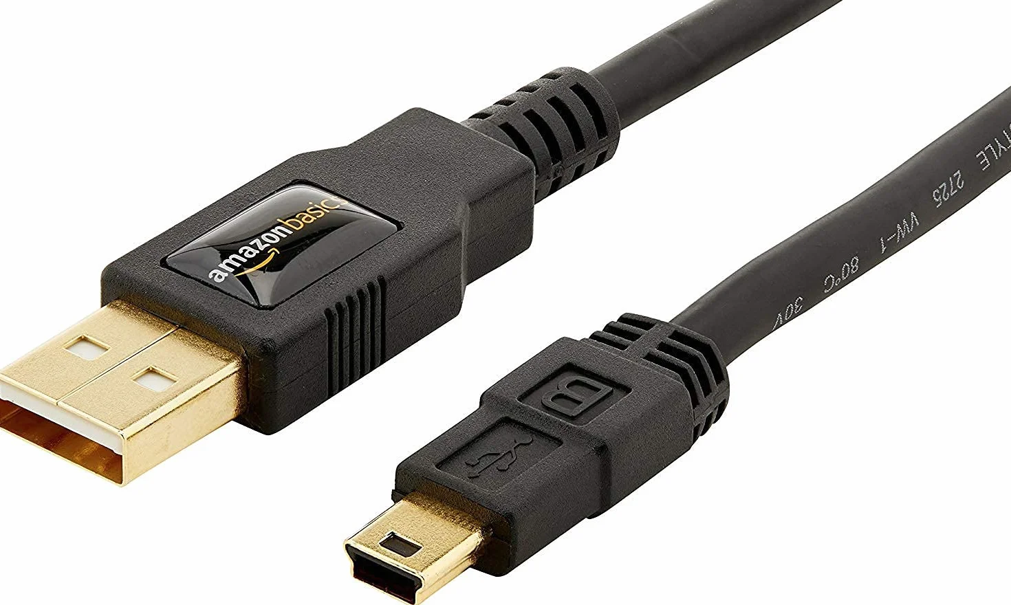 AmazonBasics Cavo USB-A 2.0 maschio/Mini USB B (0.9 m) per Personal computer, Nero