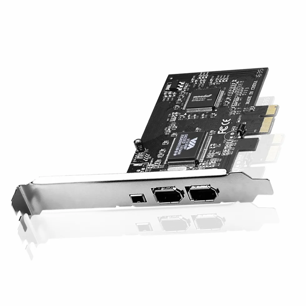 PCIe con 6Pins PCI-E FIREWIRE 400 IEEE 1394 CARTA per Windows 2000, XP/2003 32/64-bit, Vista 32/64-bit/Windows 7/8