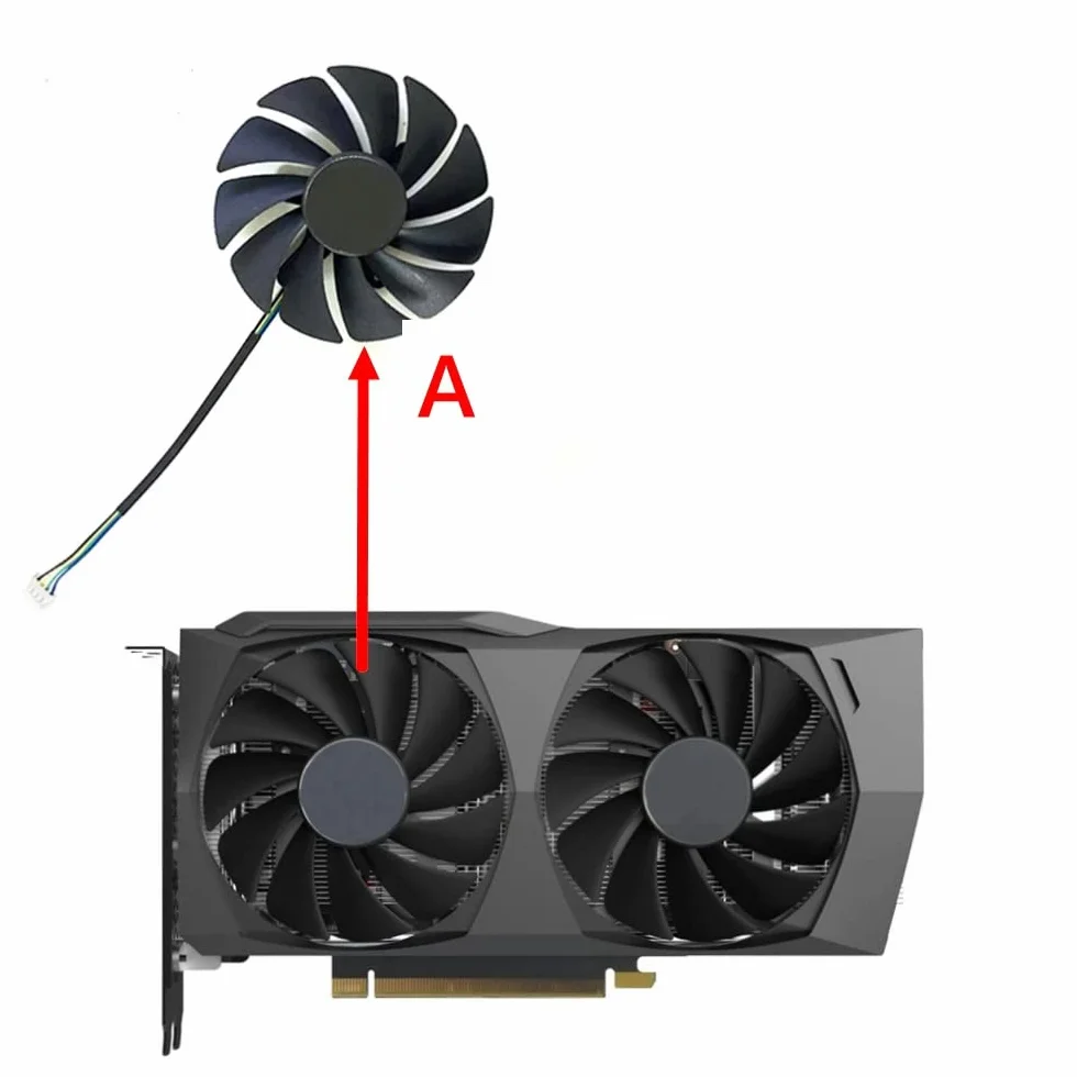 GA92S2U - Ventola per schede grafiche da 88 mm, compatibile con ZOTAC RTX 3060 RTX 3060 Ti Twin Edge, ventola silenziosa (A)