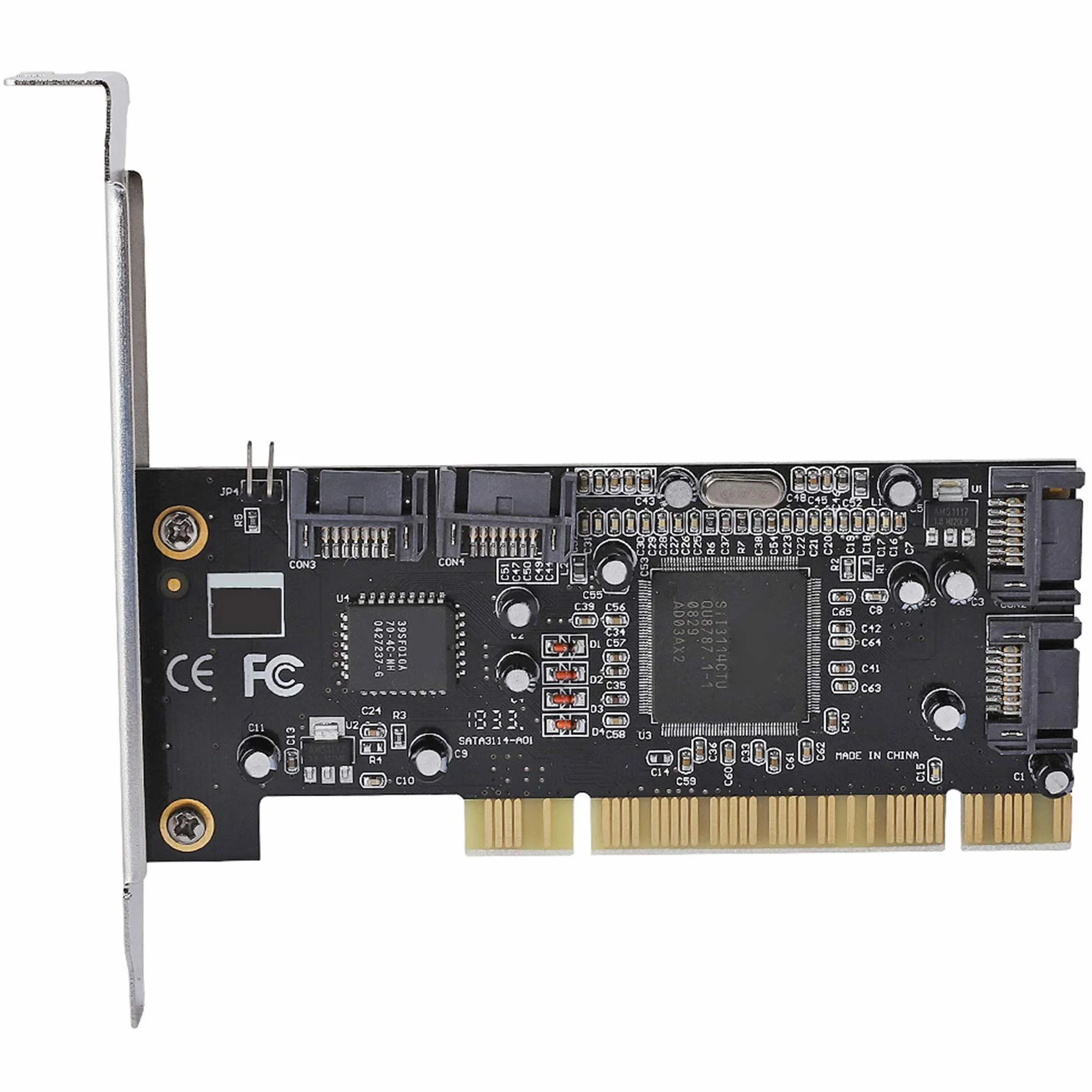 Controller Raid, Chipset PCI Sil3114 a 4 Porte SATA Interne 1 5 Pin PCI-to-SATA Scheda Raid Adattatore Gbps Chipset Scheda Raid con Dischi Rigidi di Supporto