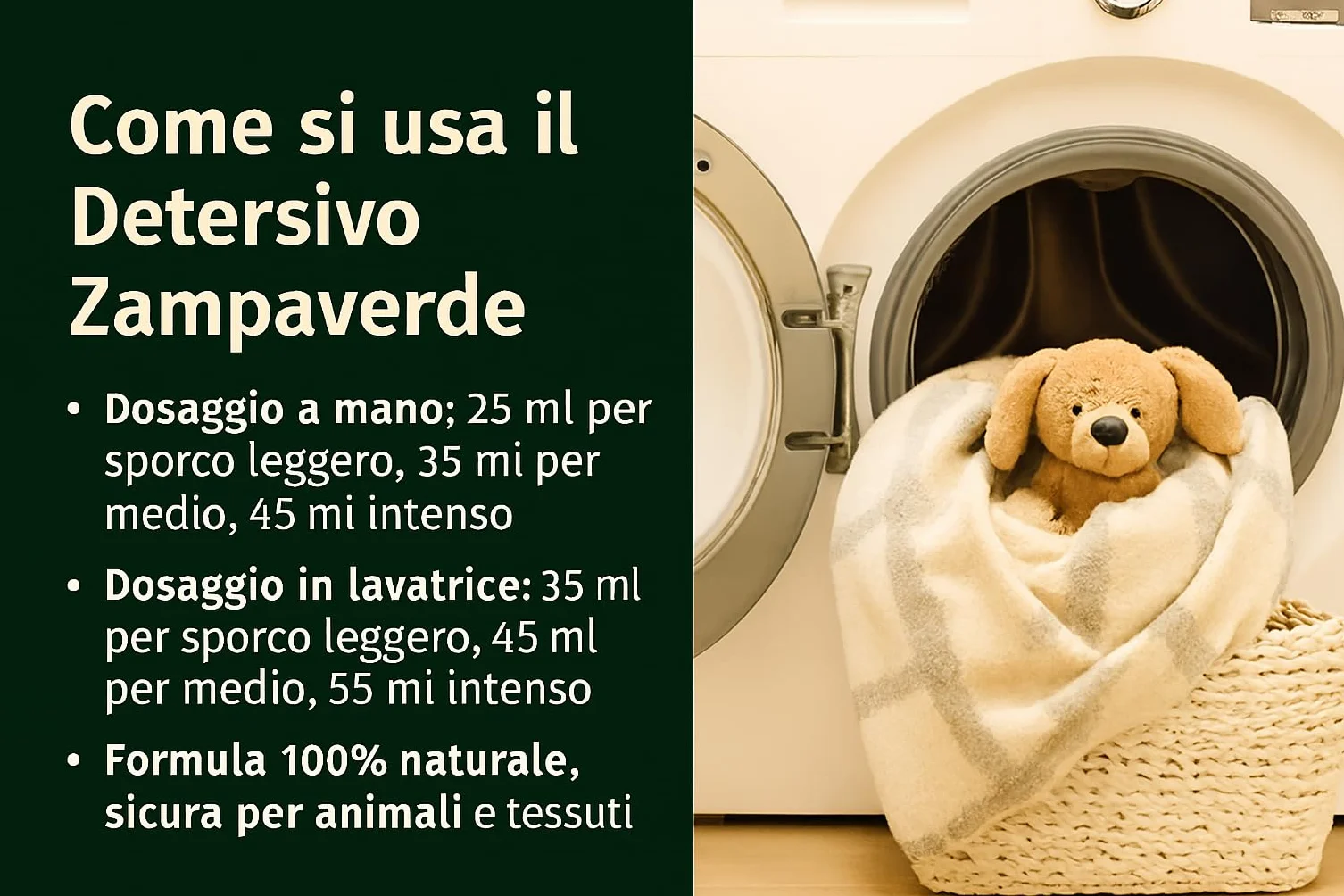 ZampaVerde Detersivo Tessuti Cani Gatti Igienizzante Zampe Bio 2pz