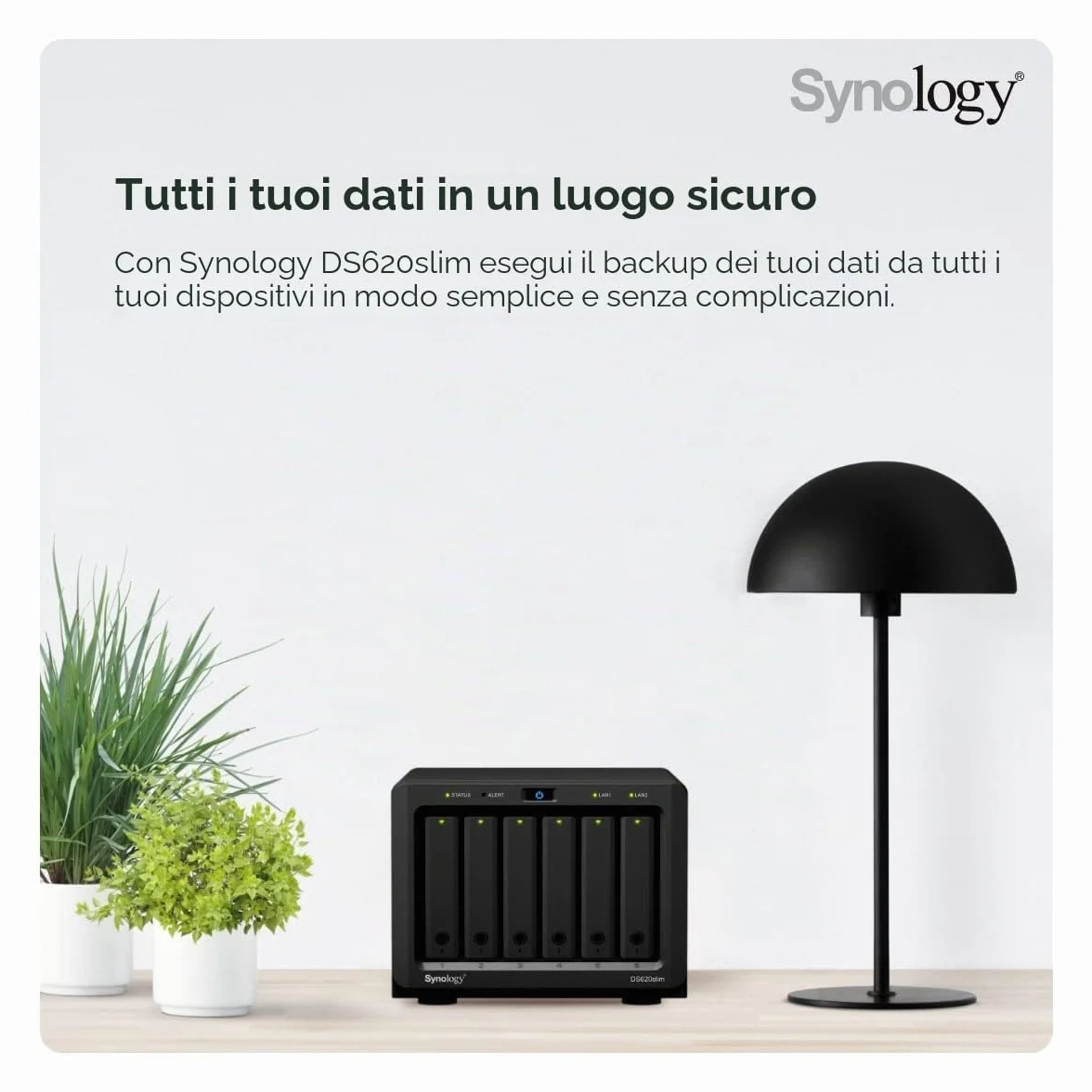 Synology DiskStation DS620slim 6-Bay NAS 2.5" SATA HDD/SSD 2x Gigabit LAN 2x USB 3.0 2GB RAM