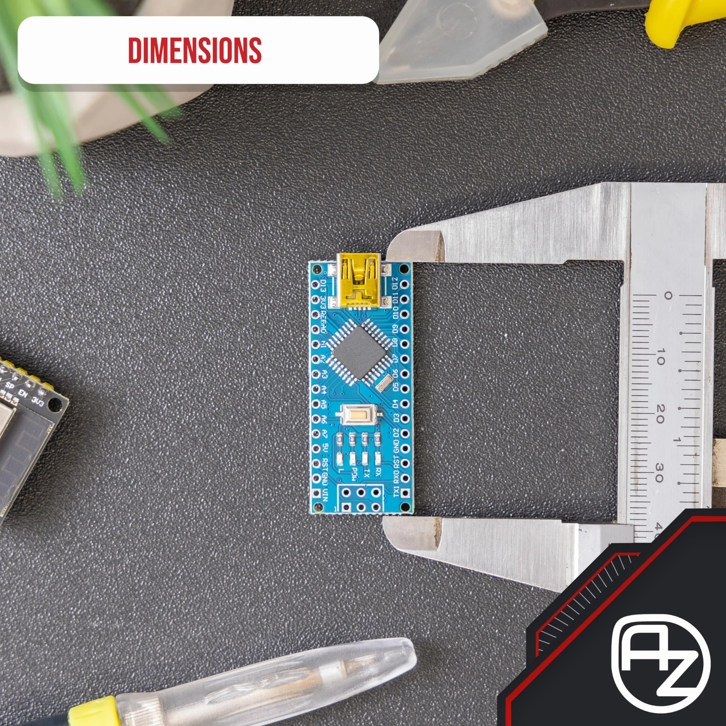 AZDelivery 3 x AZ-NanoV3-Board Mini USB Board ATmega328 5V 16MHz CH340 ATmega328P Micro Controller, CH340G sostituisce FT232RL Incluso E-Book!