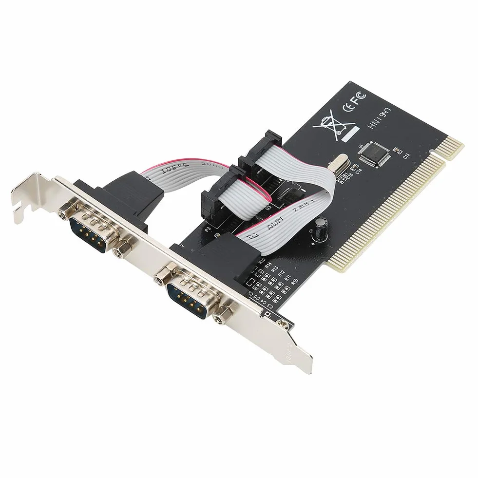 Serial Port Cards, PCI-2 Serial Port Card PCI-Express 2-Port DB9 Serial Controller Card Scheda di Estensione per Desktop