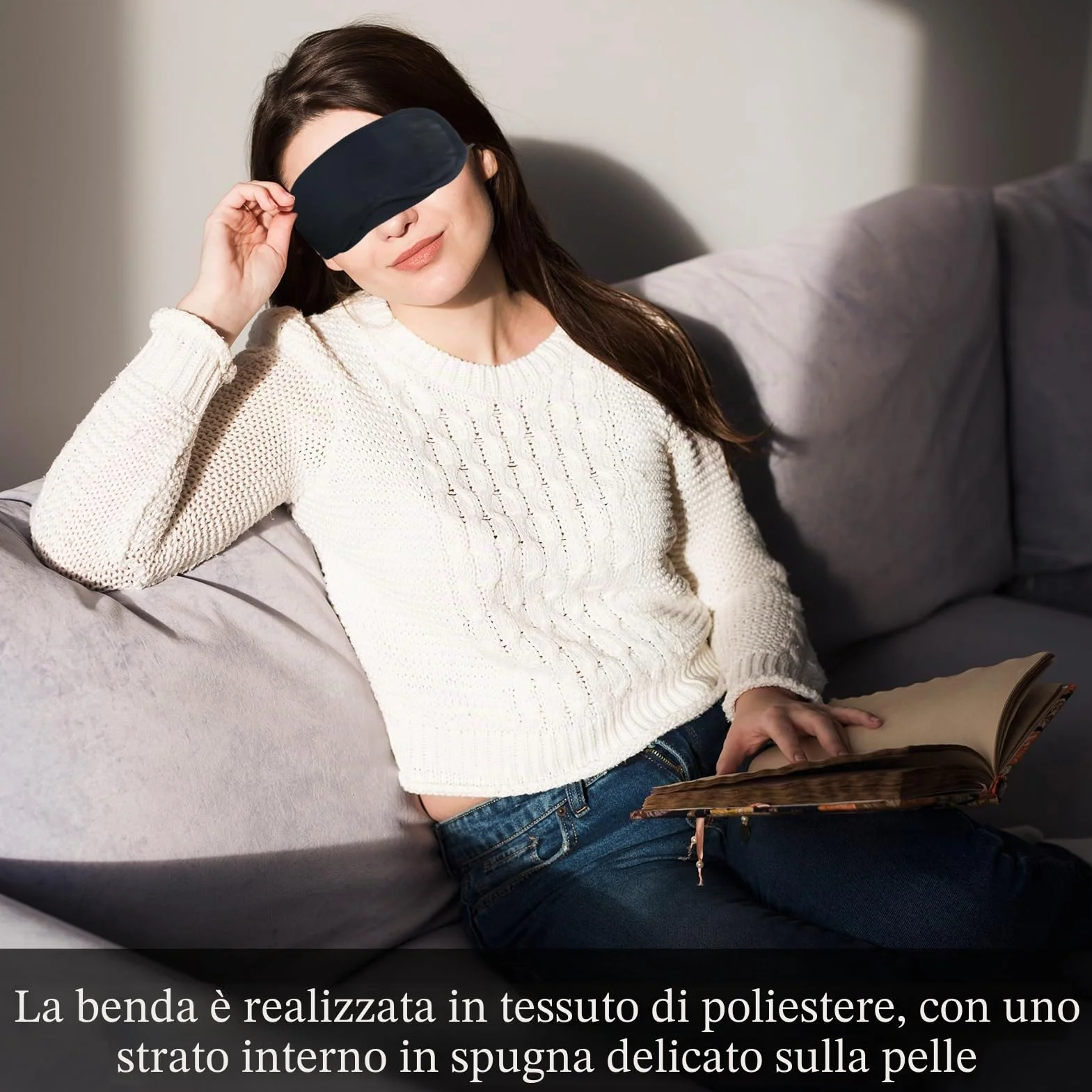 Mascherina per Dormire Antiluce 25 Pezzi con Elastici Regolabili Traspirante