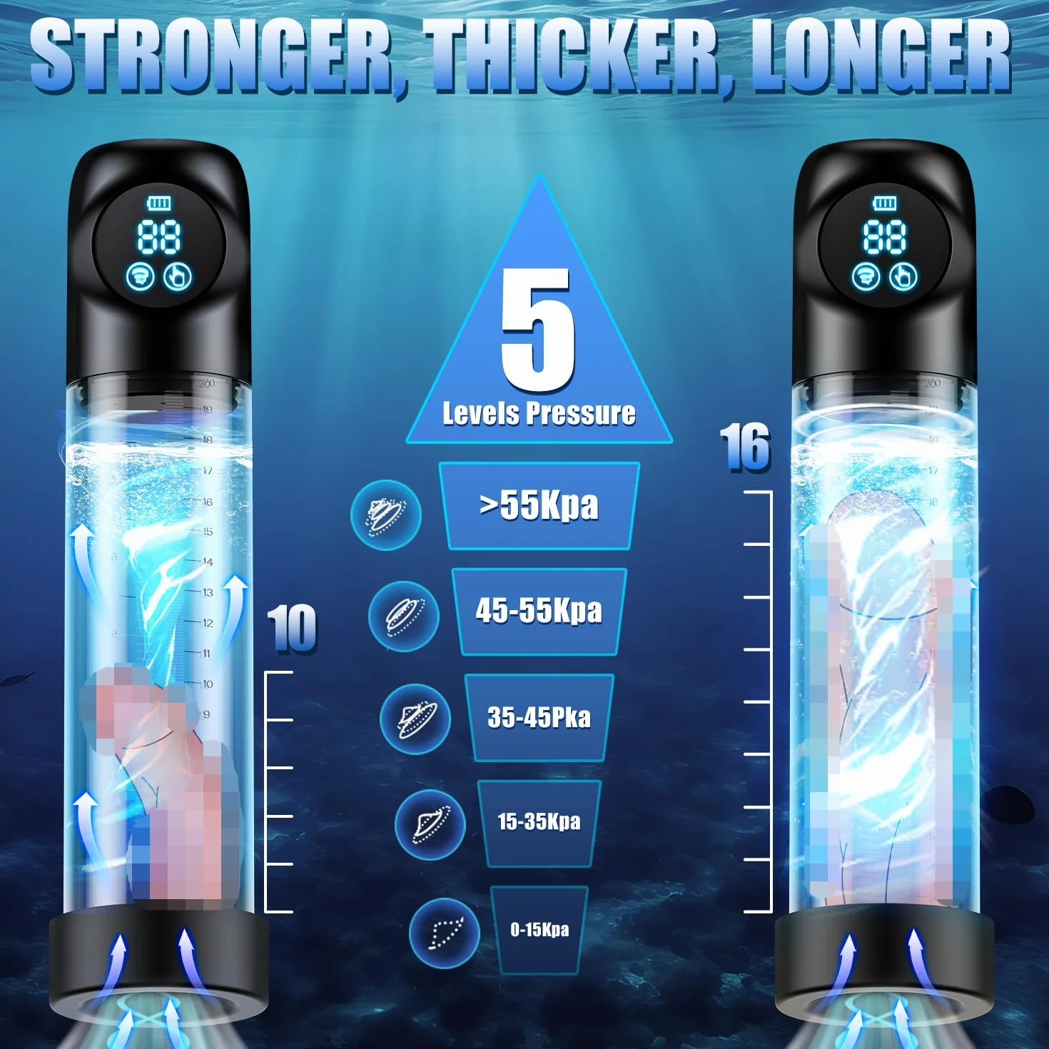 Masturbatore Uomo Pompa Pene Pump APP - Sex Toy Elettrica per Allungamento Pene Maschile