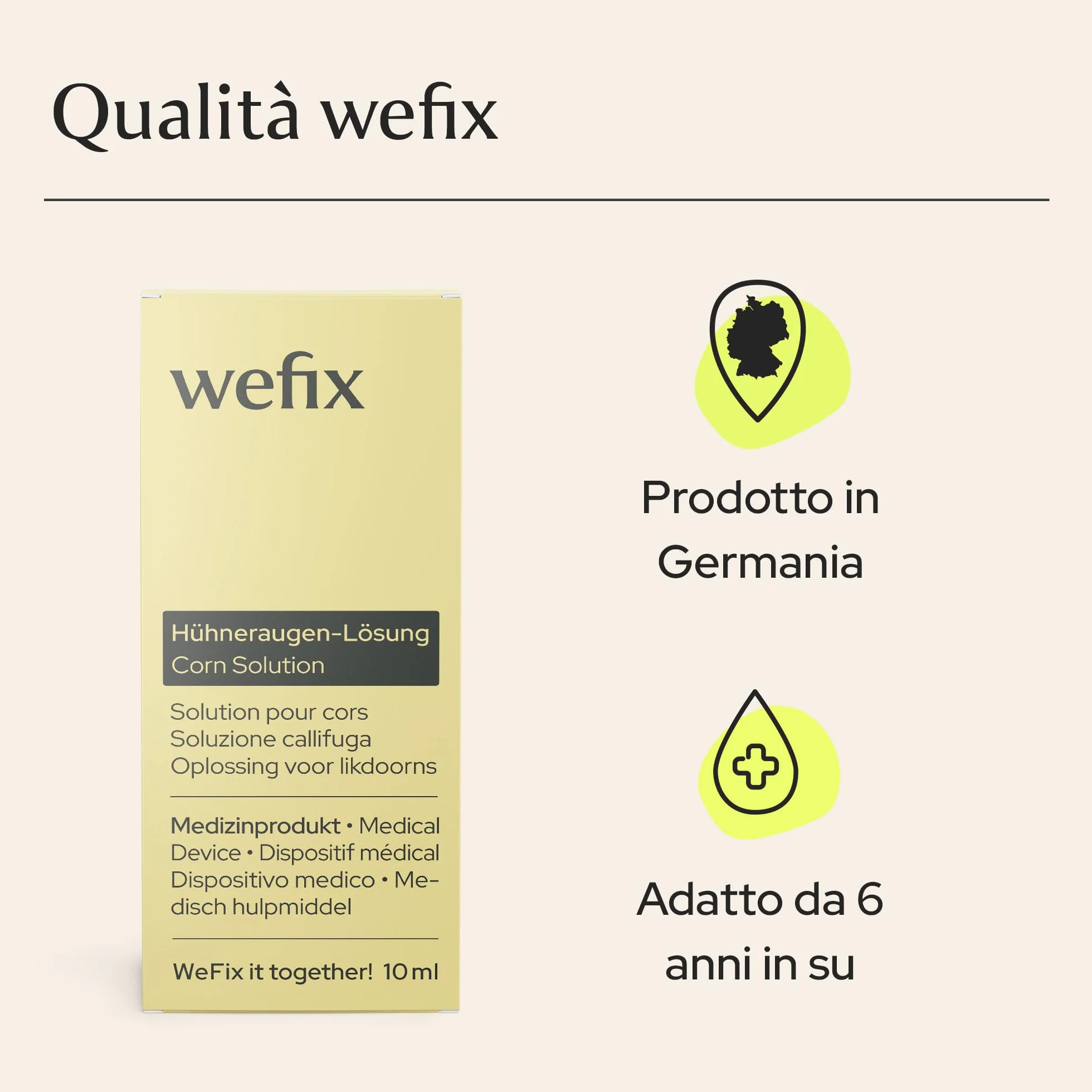 Callifugo per piedi con pennello 10 ml - Dispositivo medico per calli e duroni - Cura dei piedi
