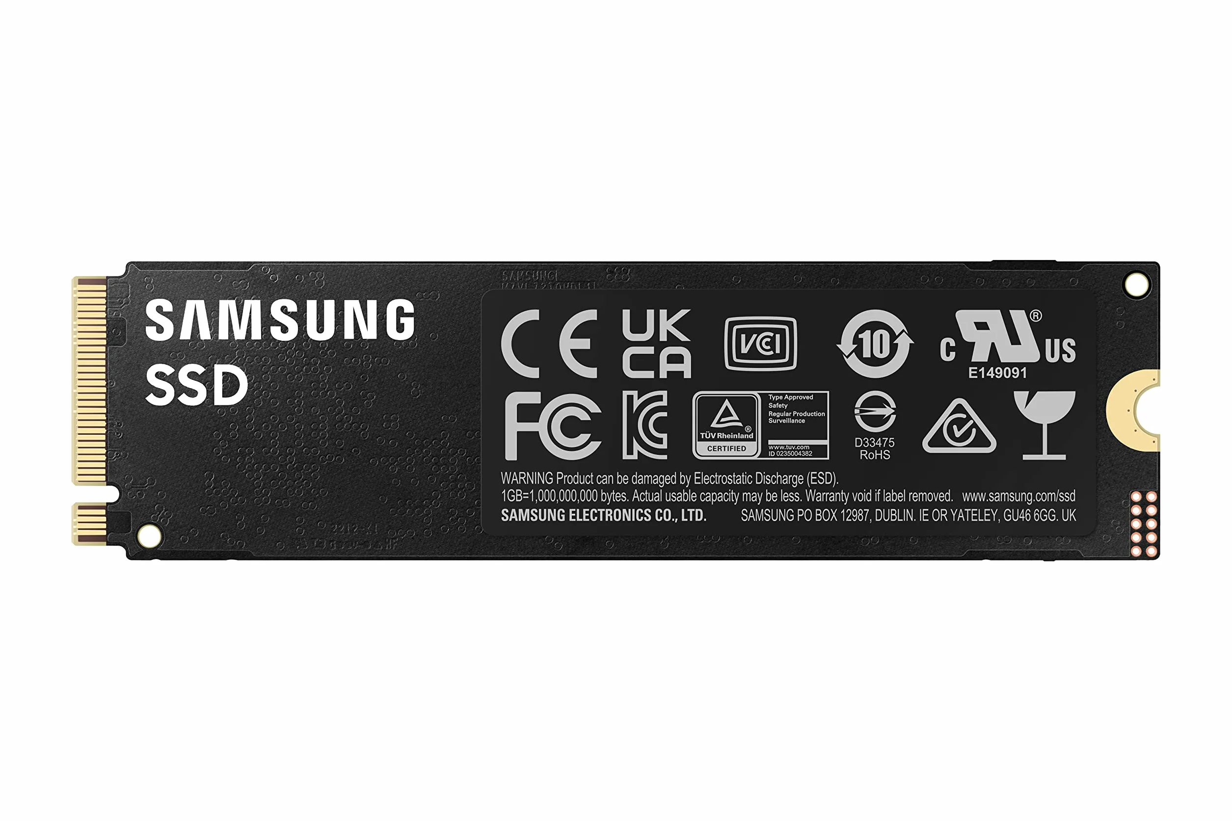 Samsung 990 PRO 1TB NVMe M.2 SSD PCIe 4.0 7450 MB/s lettura 6900 MB/s scrittura interno Nero