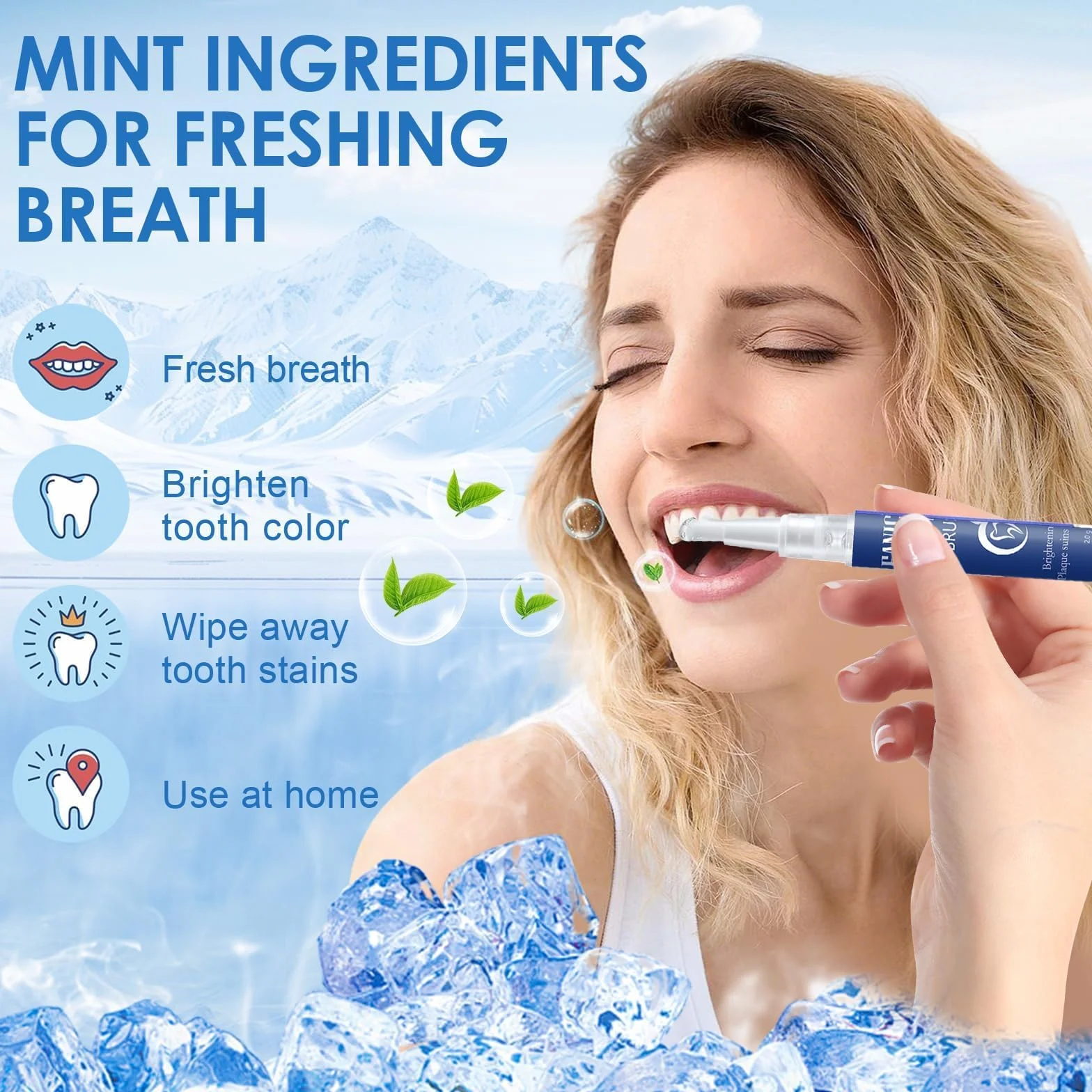 Gel Sbiancante Denti Professionale Penne Sbiancamento Denti Rimuove Macchie Portatile