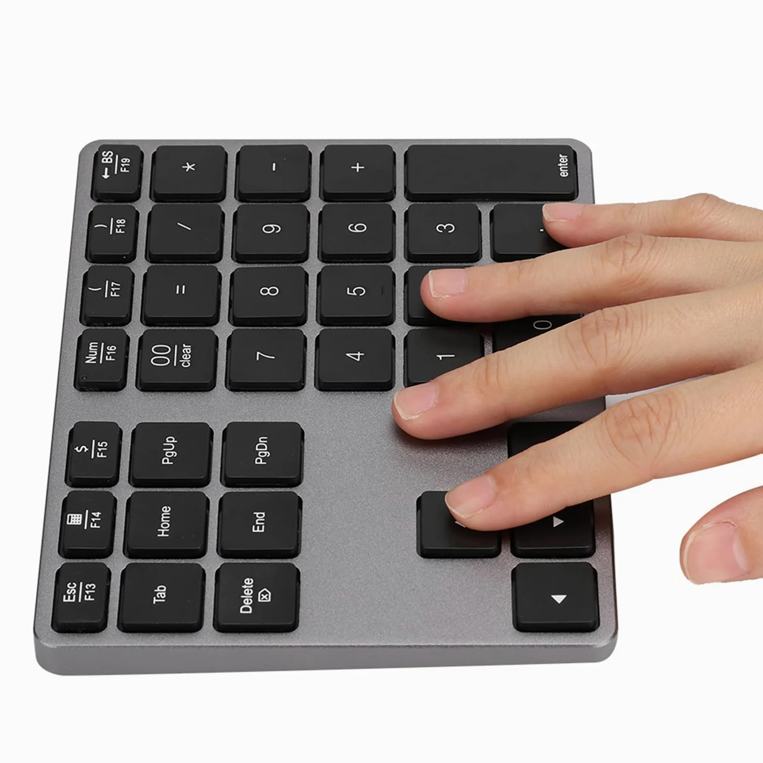 Tastierino numerico, tastiera, tastiera ricaricabile, mini tastiera 5.0 per notebook, per laptop desktop, per(grigio ferro)