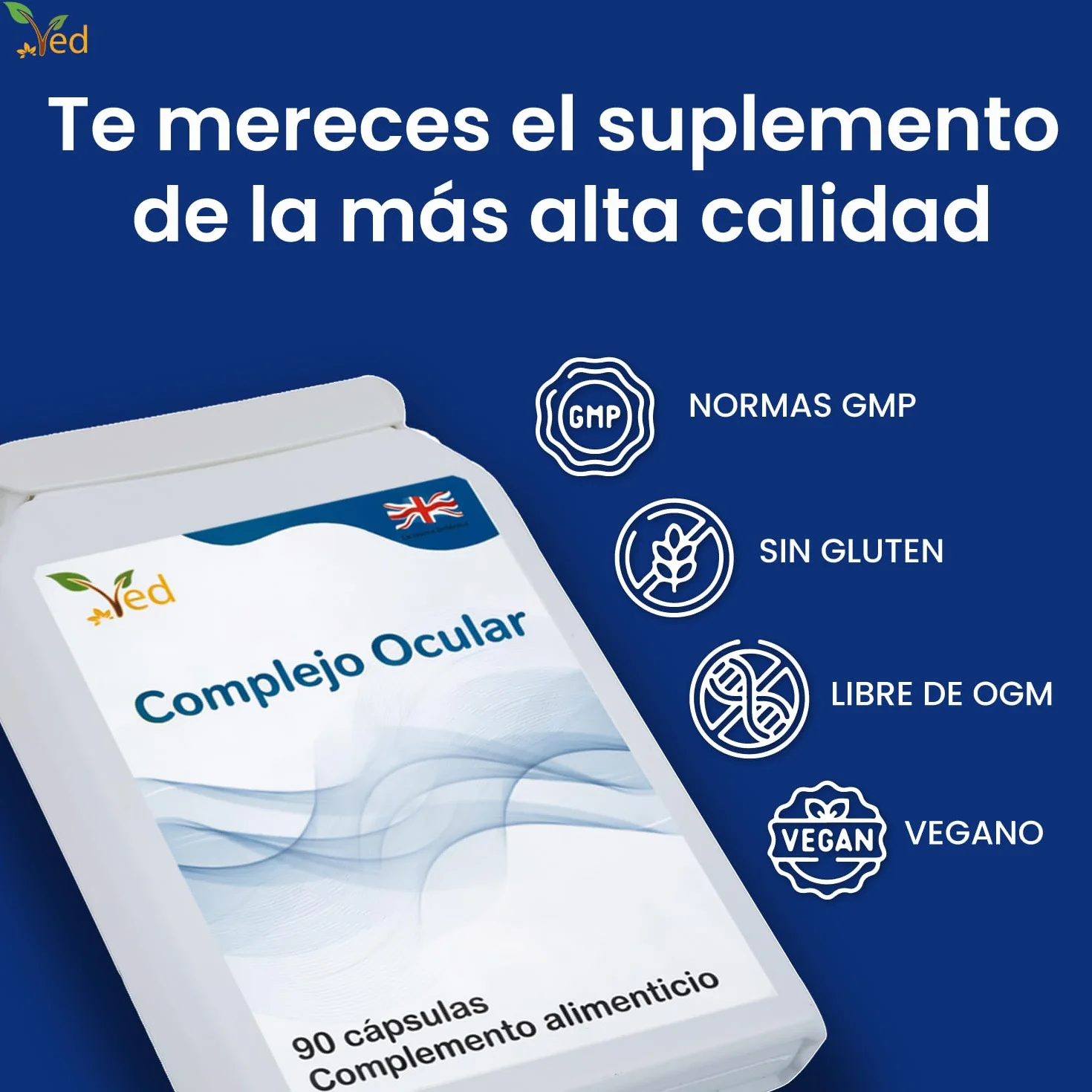 VED Eye Complex 90 capsule vegane con Luteina, Zeaxantina e antiossidanti