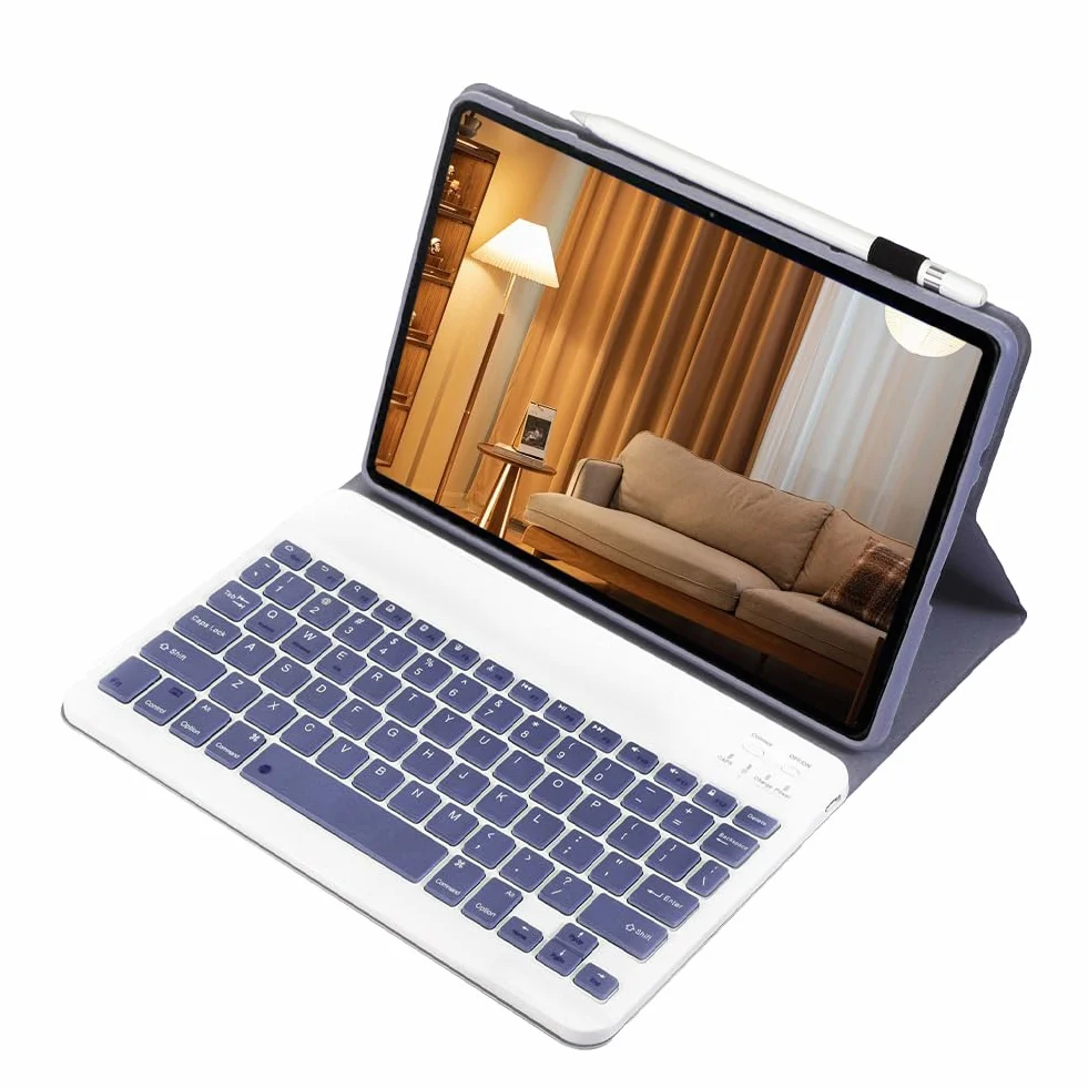 Custodia per tastiera per Honor Pad X9a 11,5" con tastiera QWERTY magnetica rimovibile, Viola