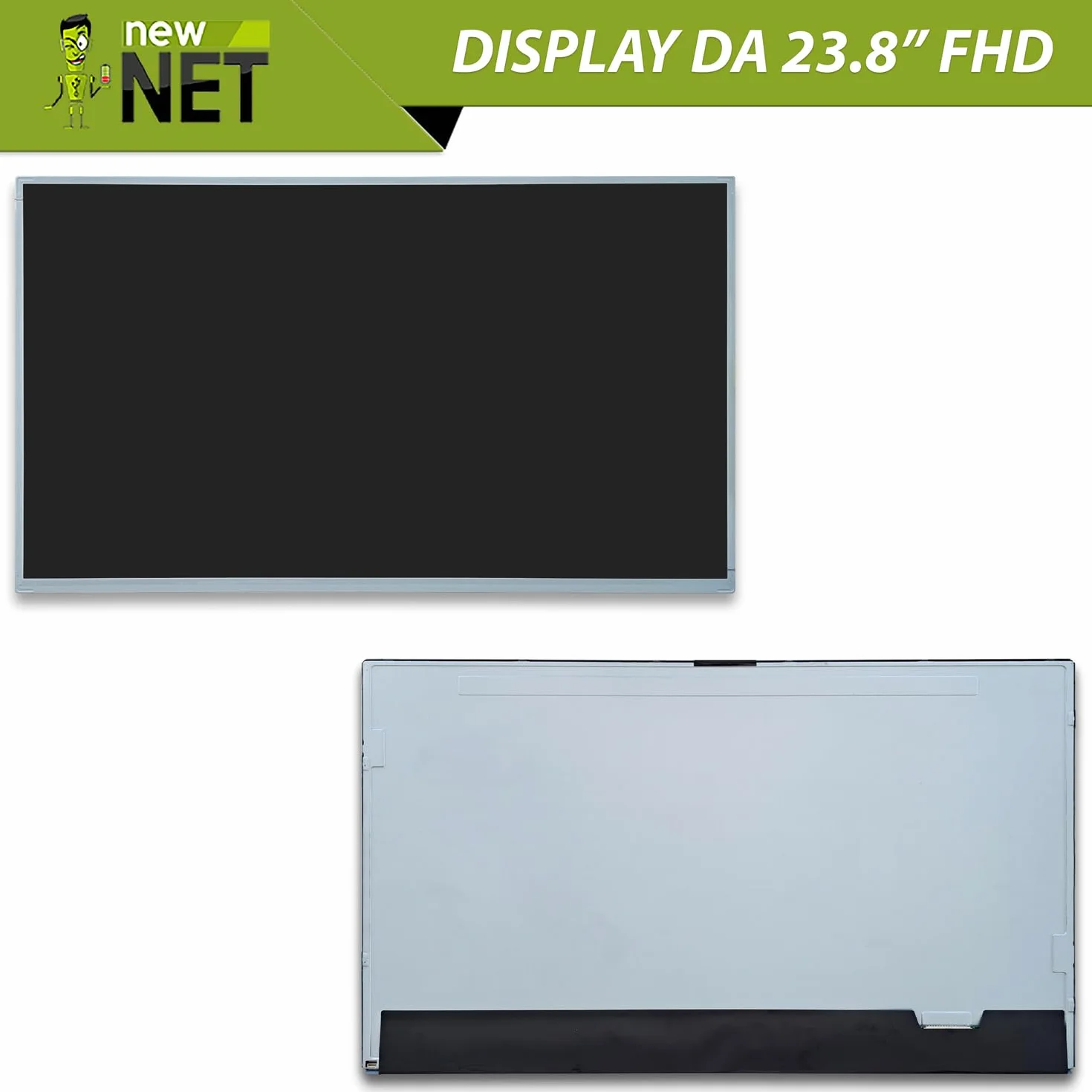 new net - Pannello Schermo Display LCD Compatibile con Lenovo ThinkCentre all-in-One M900z (Type 10F5, 10F3), M910z (Type 10NS, 10NU, 10NV) [23.8 Pollici - Full HD - 1920 x 1080-30 Pin]