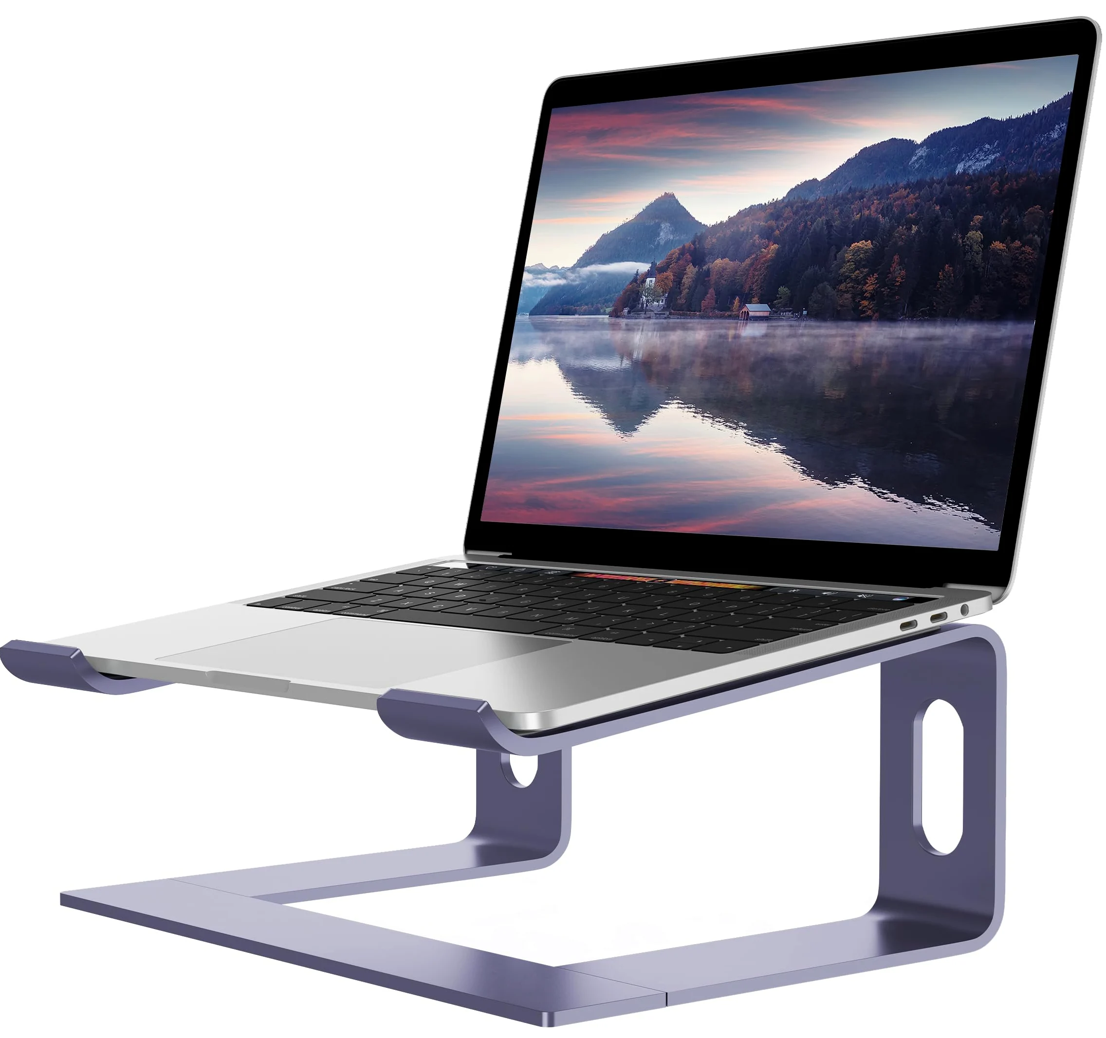 ALASHI Supporto per laptop da scrivania, supporto per computer in alluminio, supporto ergonomico per notebook, ascensore per laptop in metallo staccabile, supporto per raffreddamento PC, supporto per