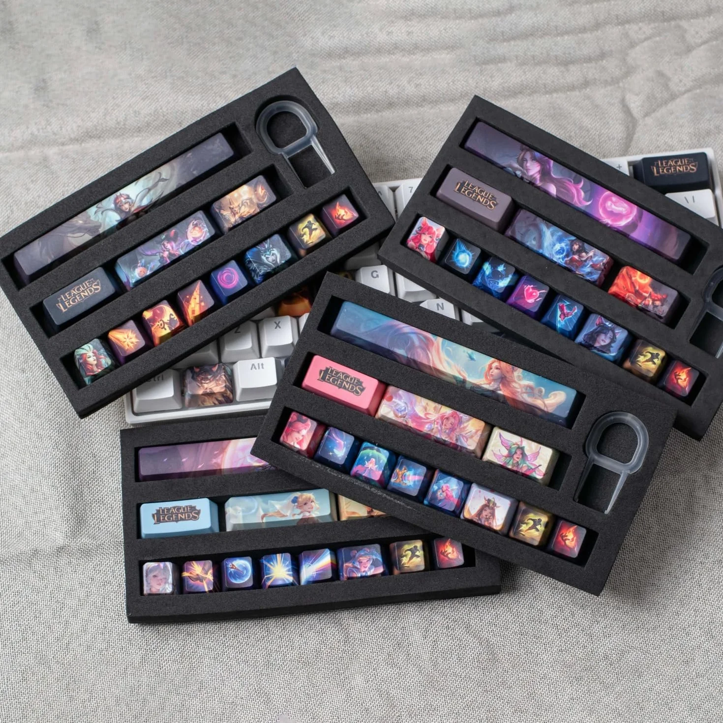 League Jinh - Set di 30 Keycaps PBT Profilo OEM in Dye-Sublimazione, accessori per tastiera meccanica Gamer, compatibili con la maggior parte delle disposizioni meccaniche