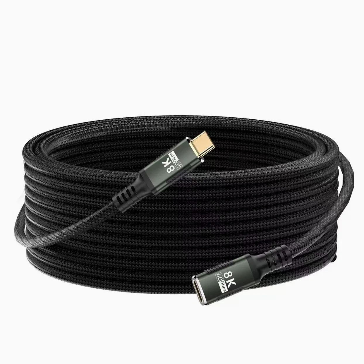 prolunga usbc lungo 3 m,extension usb5 40Gpbs compatibile con prolunga thunderbolt 5,8K@120Hz/4K@60Hz type c femmina maschio 240W Ricarica rapida per Thunderbolt 4/3,USB 4/3, SSD eGPU.
