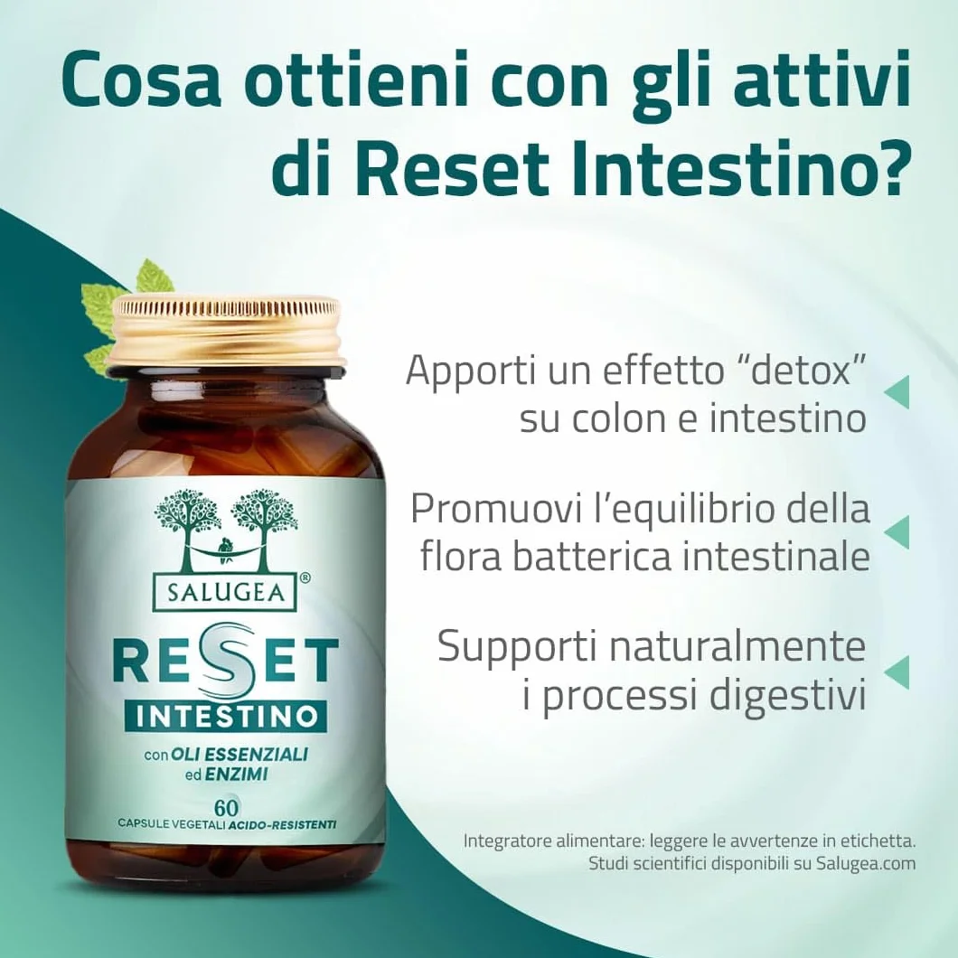 Salugea Reset Intestino Integratore Detox Naturale 60 Capsule